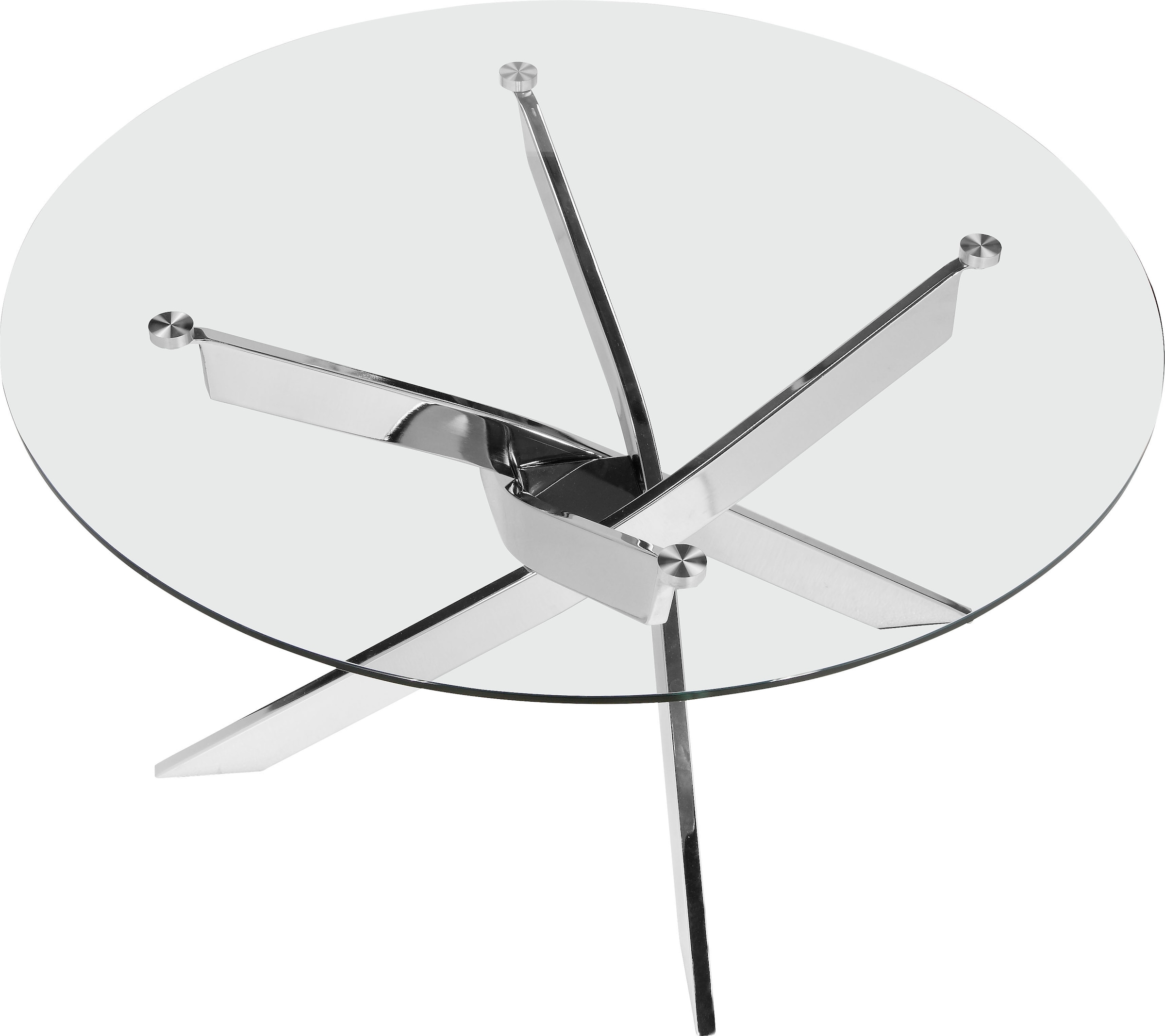 Leonique Couchtisch »Luzie, TOPSELLER!«, unterschiedliches Beingestell (in chrome und schwarz), Breite 80 cm