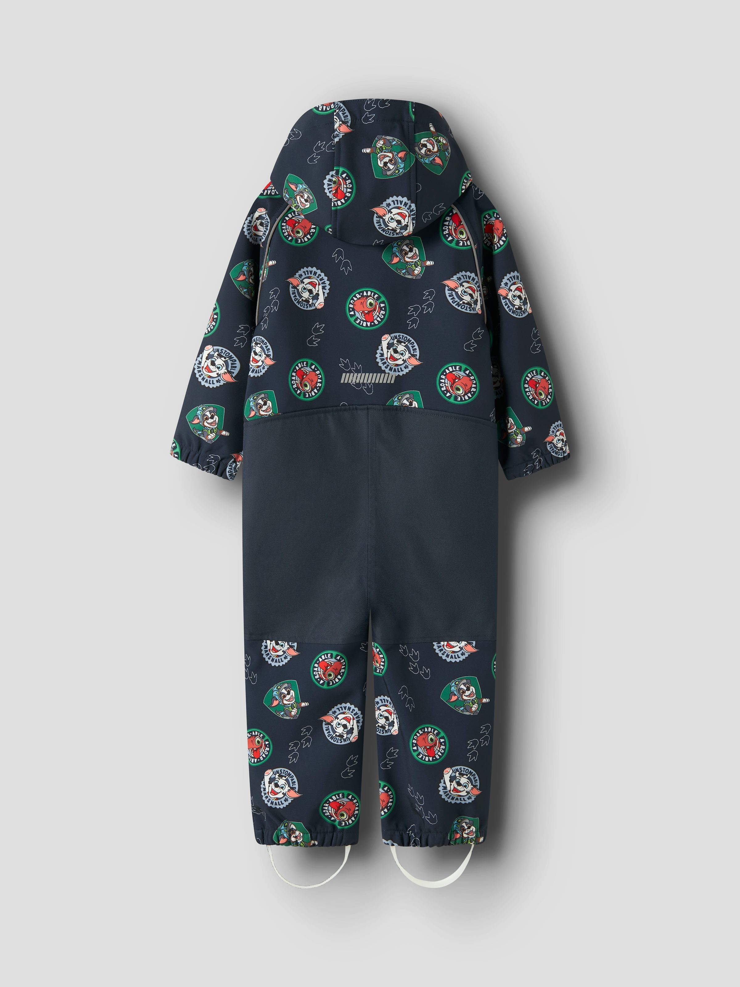 Name It Softshelloverall »NMMALFA08 PAW SOFTSHELL SUIT NOOS CPLGM« Materialmix, reflektierende Details und abnehmbare Kapuze