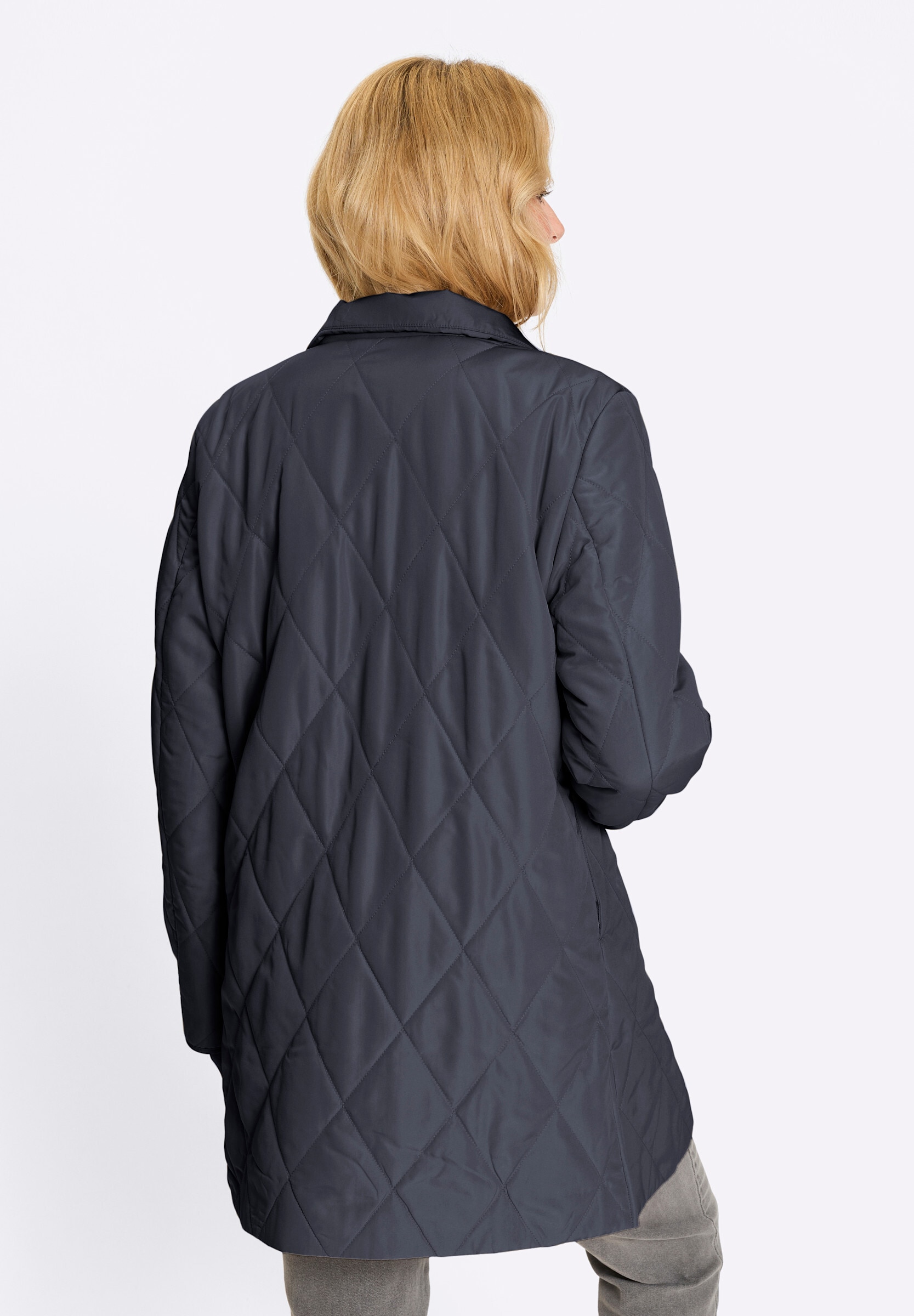 Sieh an! Langjacke »Longjacke Longjacke mit Rautensteppung« ohne Kapuze