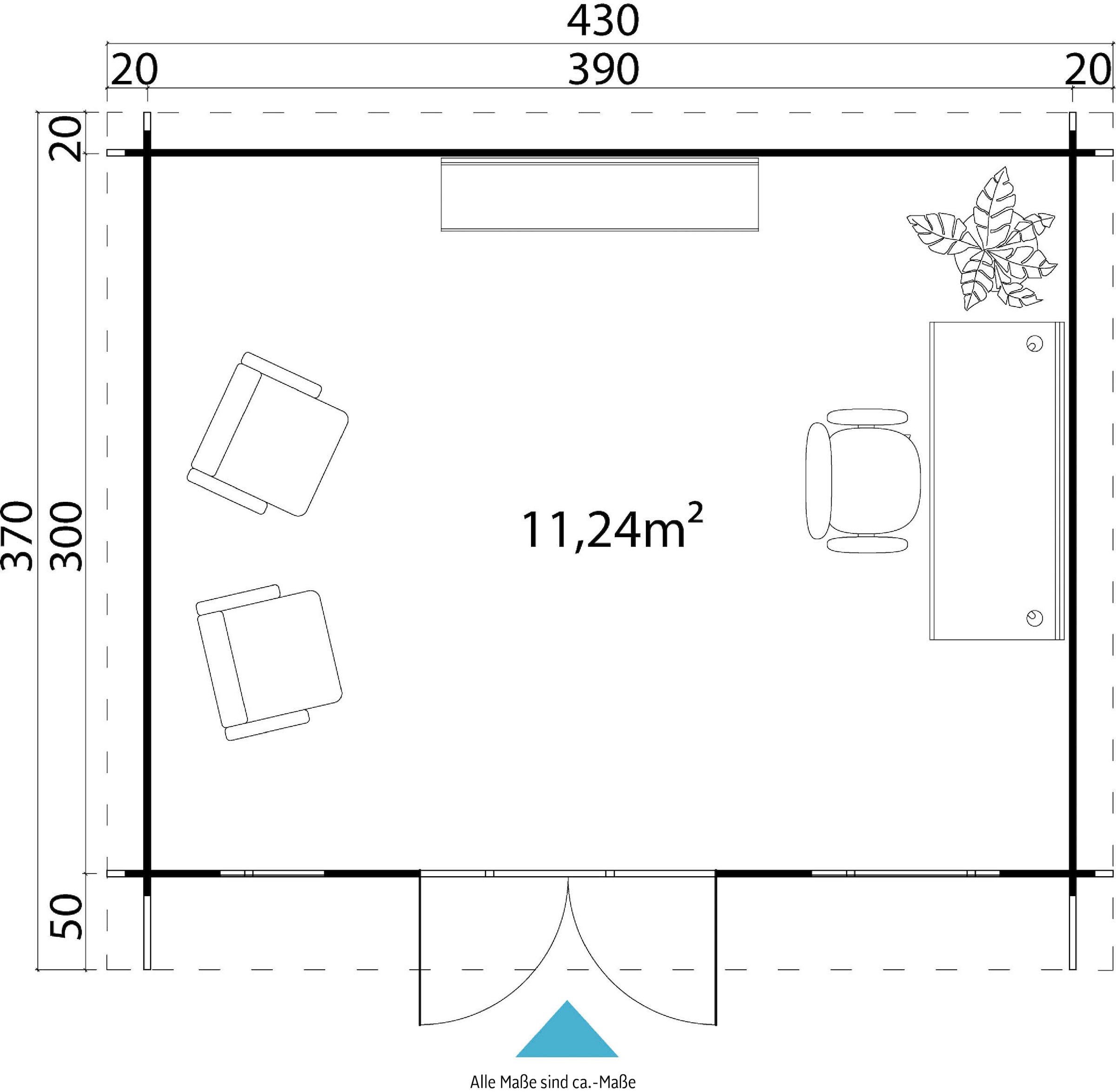 LASITA MAJA Gartenhaus »DORSET«, (Set, inkl. Fussbodenbretter zum verlegen)