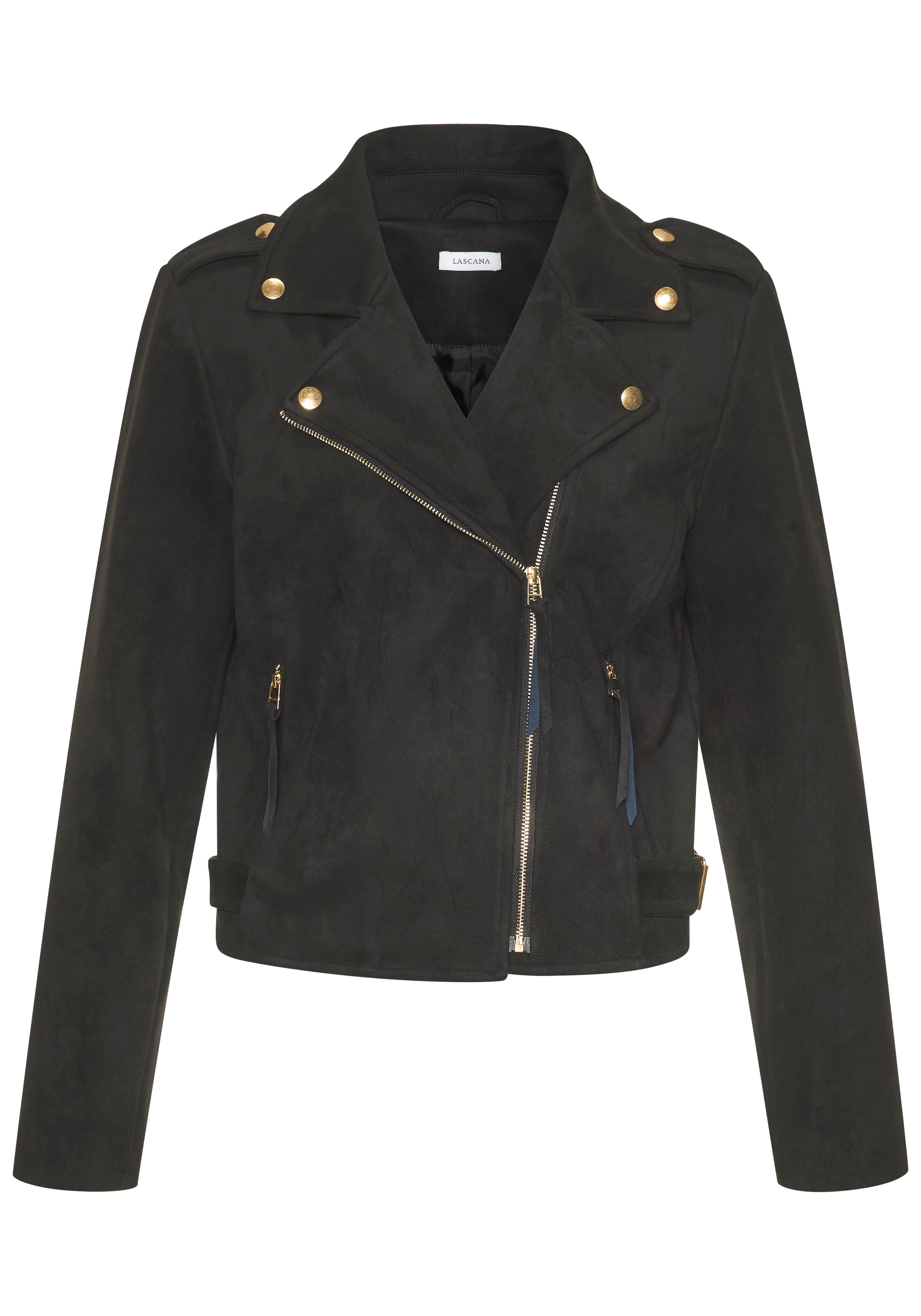 LASCANA Bikerjacke in Veloursleder-Optik
