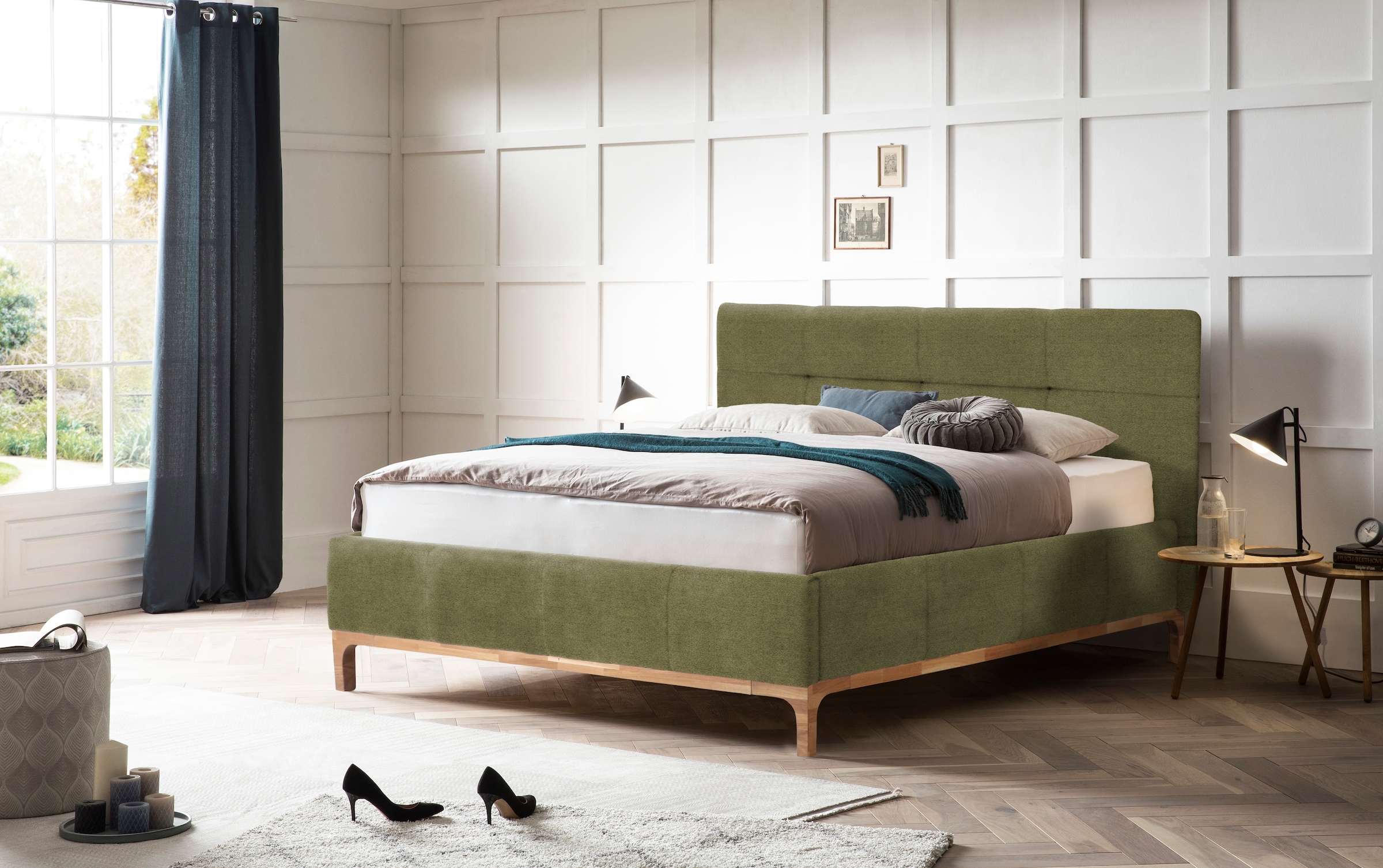 Home affaire Polsterbett »Noan« Bettkasten, Lattenrahmen mit Gasdruckfedern, auch mit 7-Zonen-Matratze