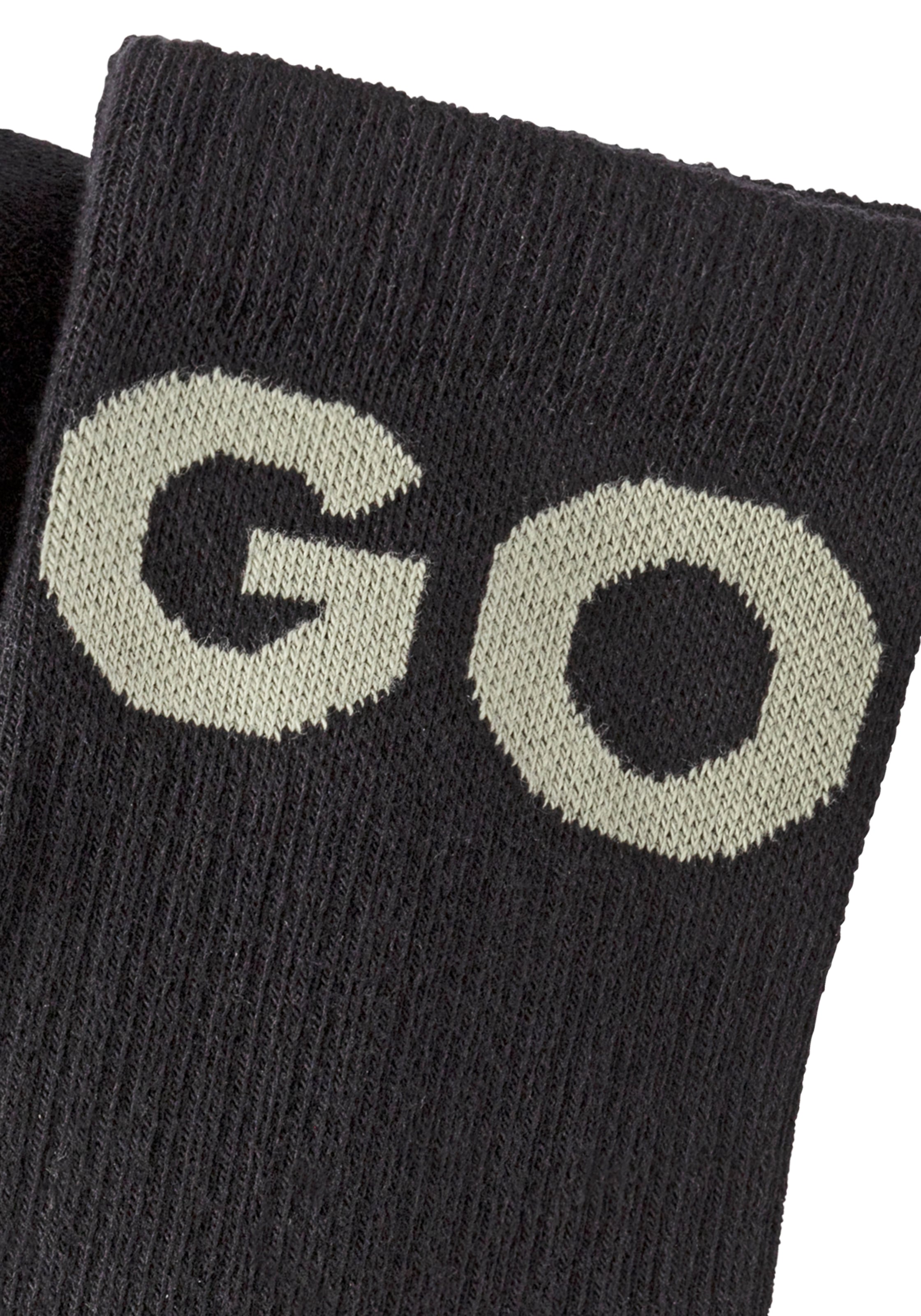 HUGO Underwear Freizeitsocken »3P QS ICONIC CC 1«, (Packung, 3 Paar, 3er), mit HUGO Logostickerei in Kontrastfarbe