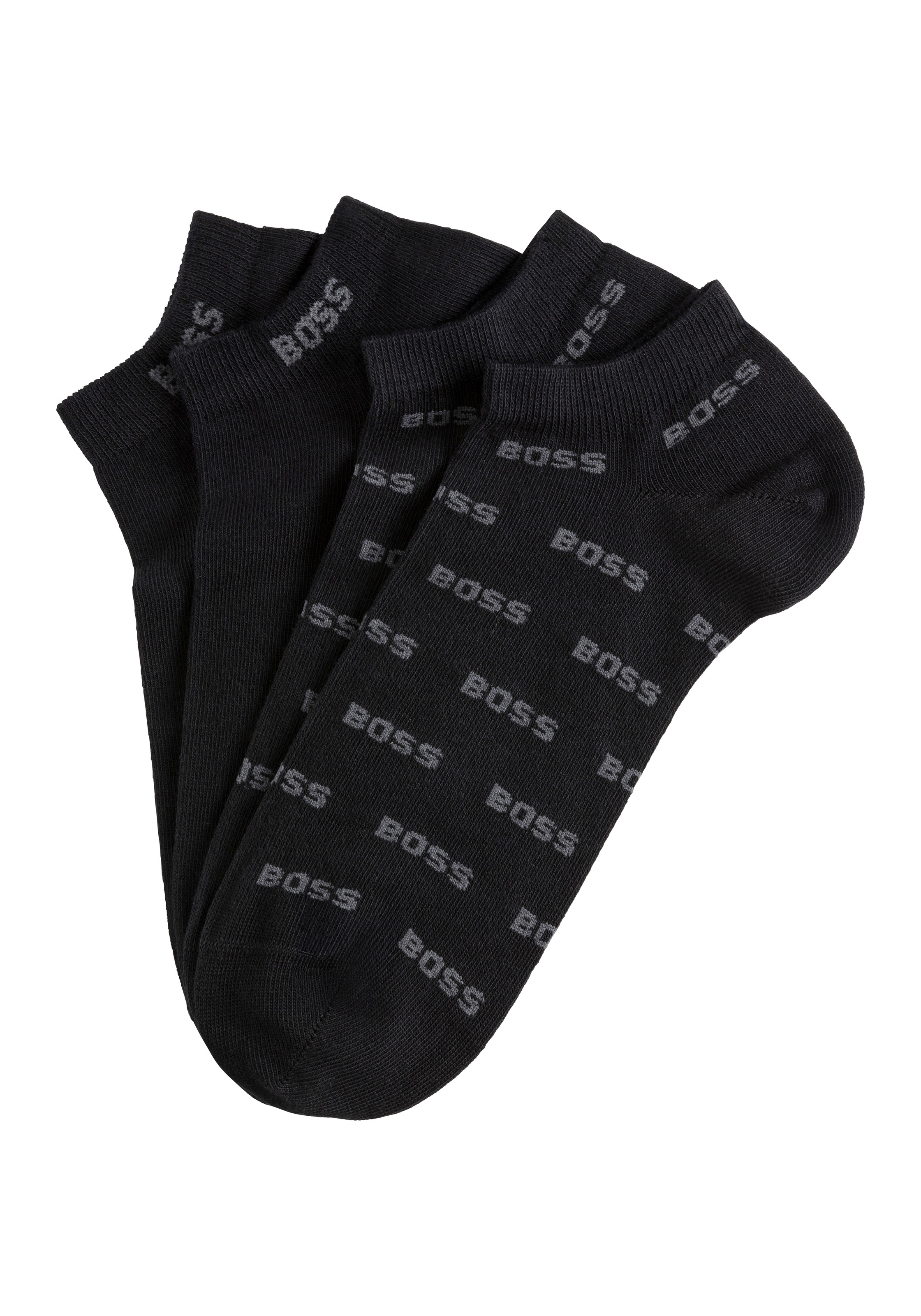 BOSS Freizeitsocken »2P AS Allover CC«, (Packung, 2er), mit Logostickereien