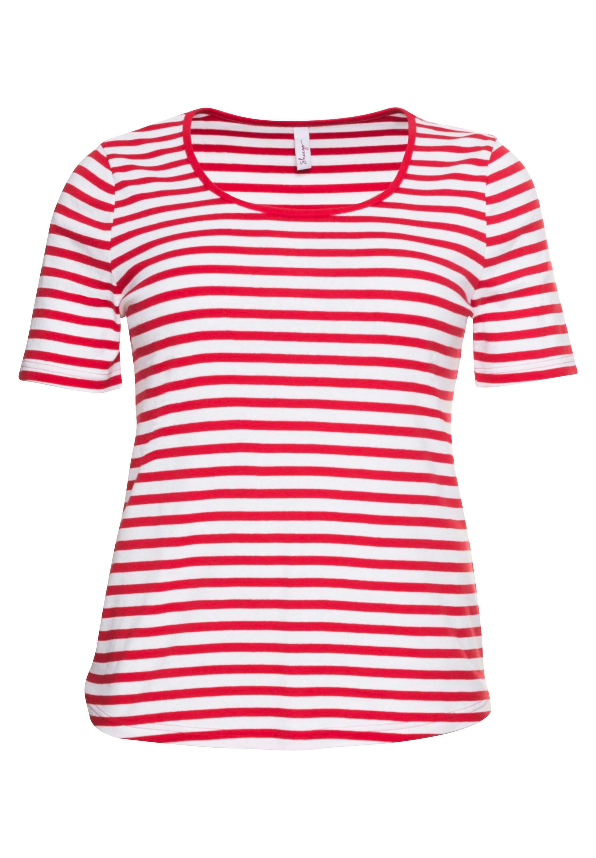 Sheego T-Shirt »T-Shirt Streifenshirt mit Rundhalsausschnitt«