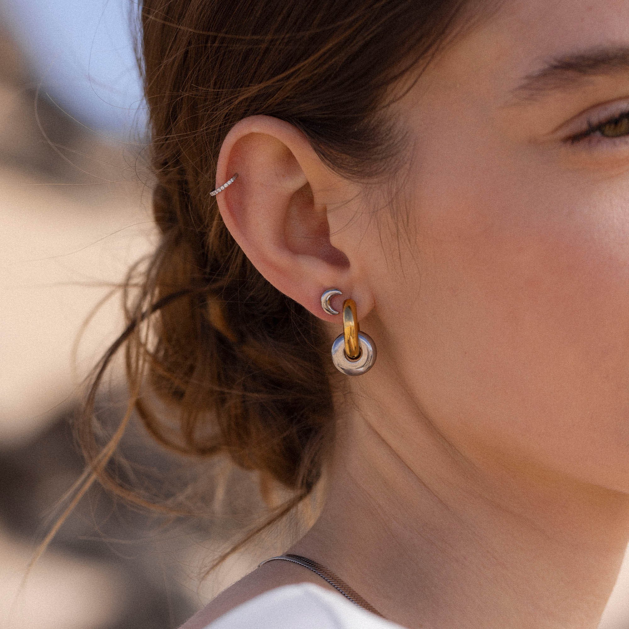 Purelei Single-Ohrstecker »Schmuck Geschenk Piercing Moon, 24131-Piercing-Moon«