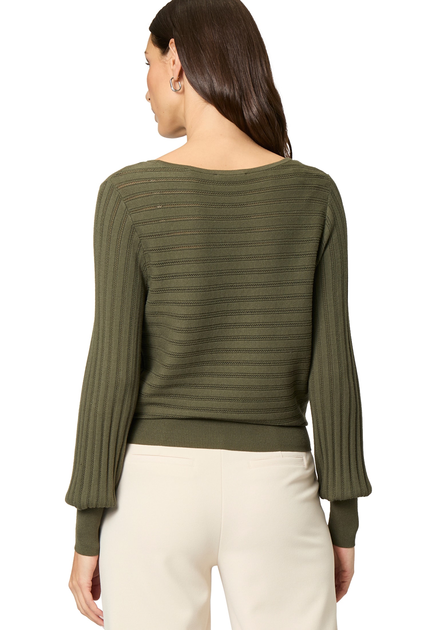 Zero Rundhalspullover »Pullover mit Strukturmuster«