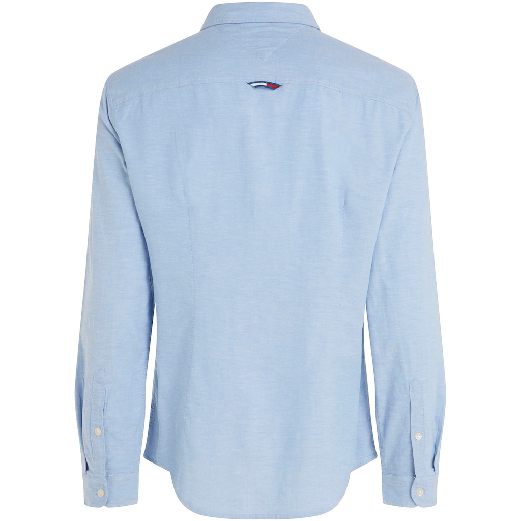 Tommy Jeans Langarmhemd »TJM SLIM STRETCH OXFORD SHIRT«, aus Bio-Baumwolle