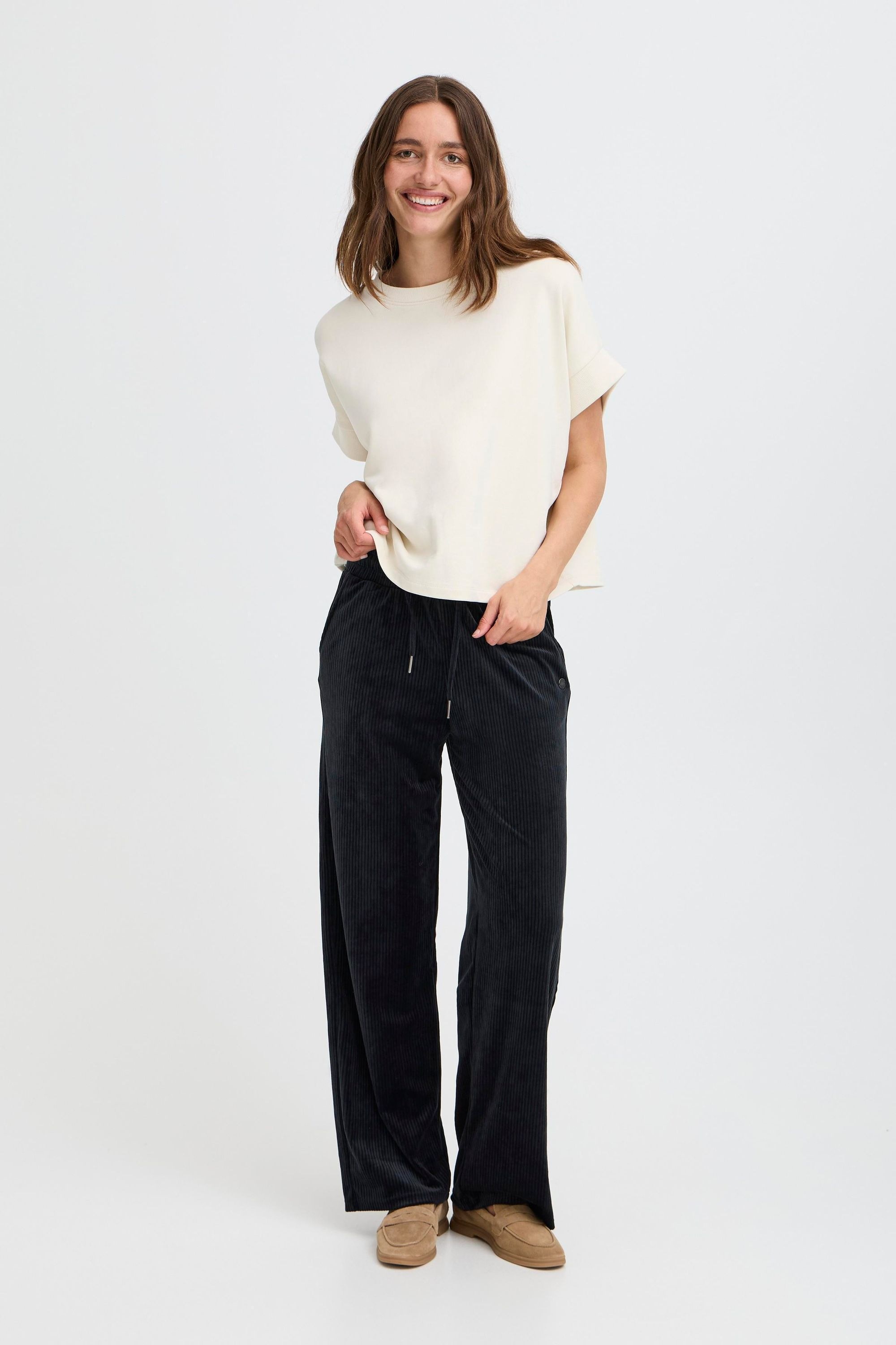 OXMO Loungehose »Loungehose OXEBBA WIDE LEG«