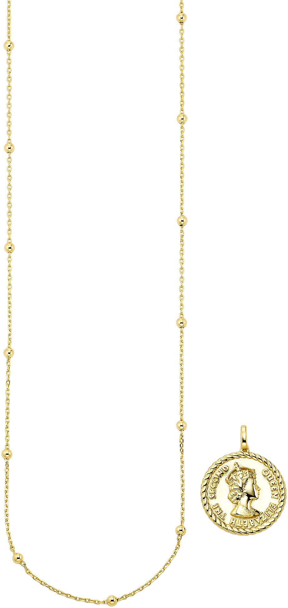 Aniston JEWELRY & WATCHES Kette mit Anhänger »Schmuck Geschenk Silber 925 Halskette mit Münzanhänger«