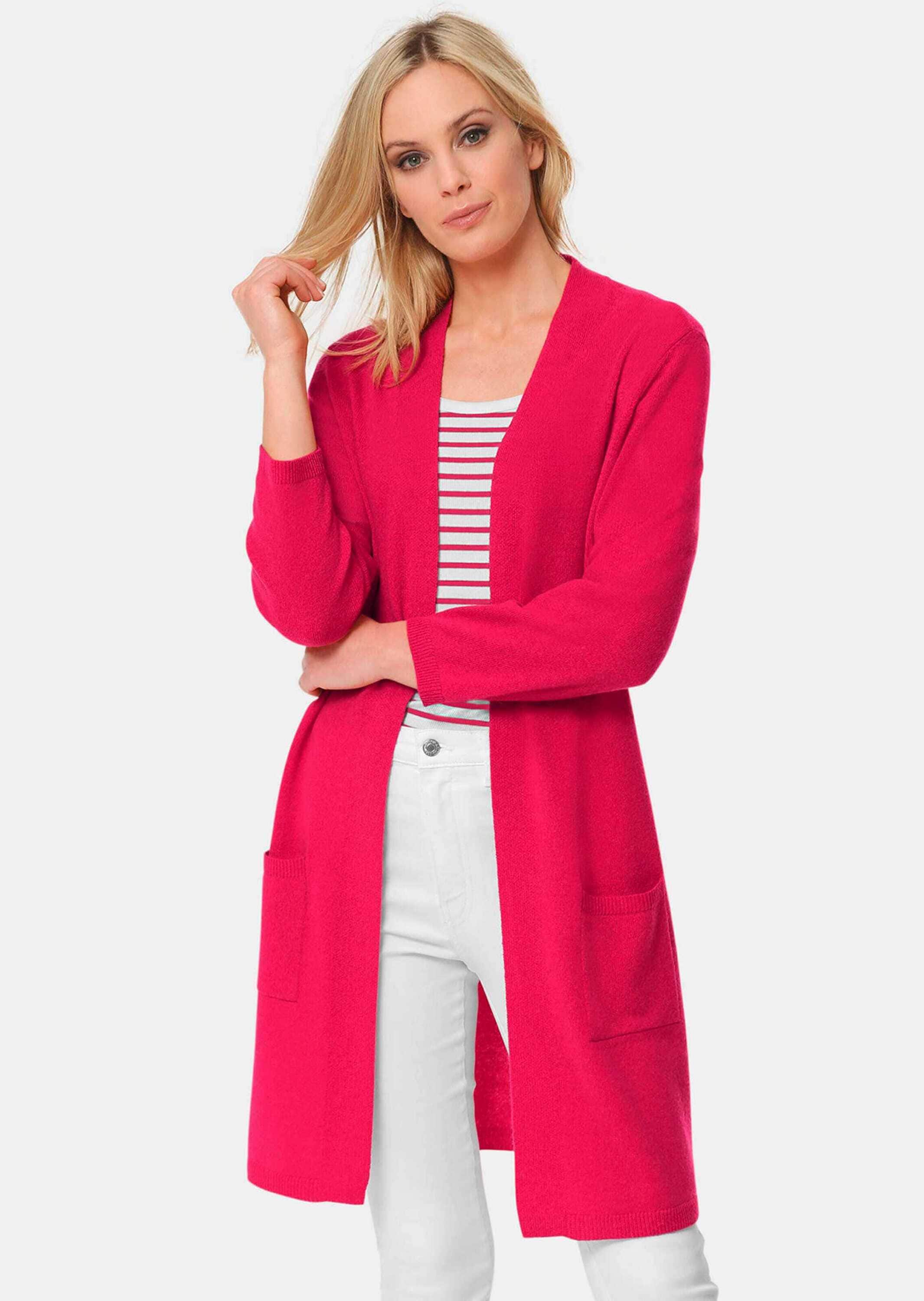 GOLDNER Strickjacke »Kurzgröße Modische Kaschmir-Longstrickjacke«