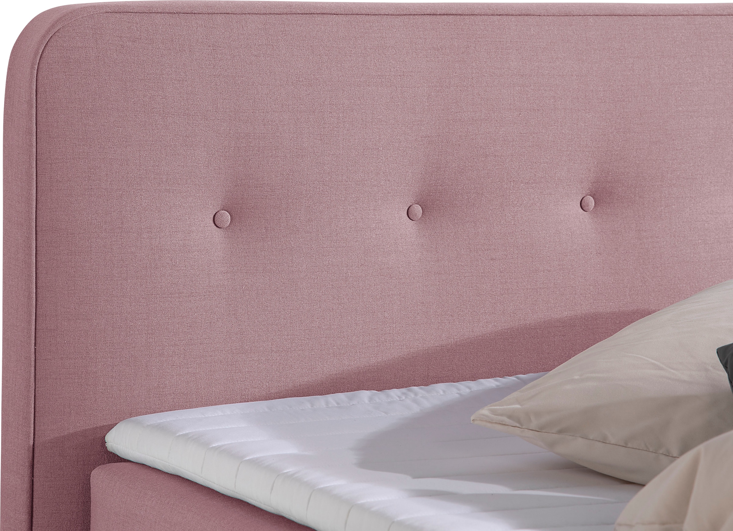 Home affaire Boxspringbett »Fargo«, inkl. Topper, in 3 Matratzenarten, in Samt- oder Strukturstoff