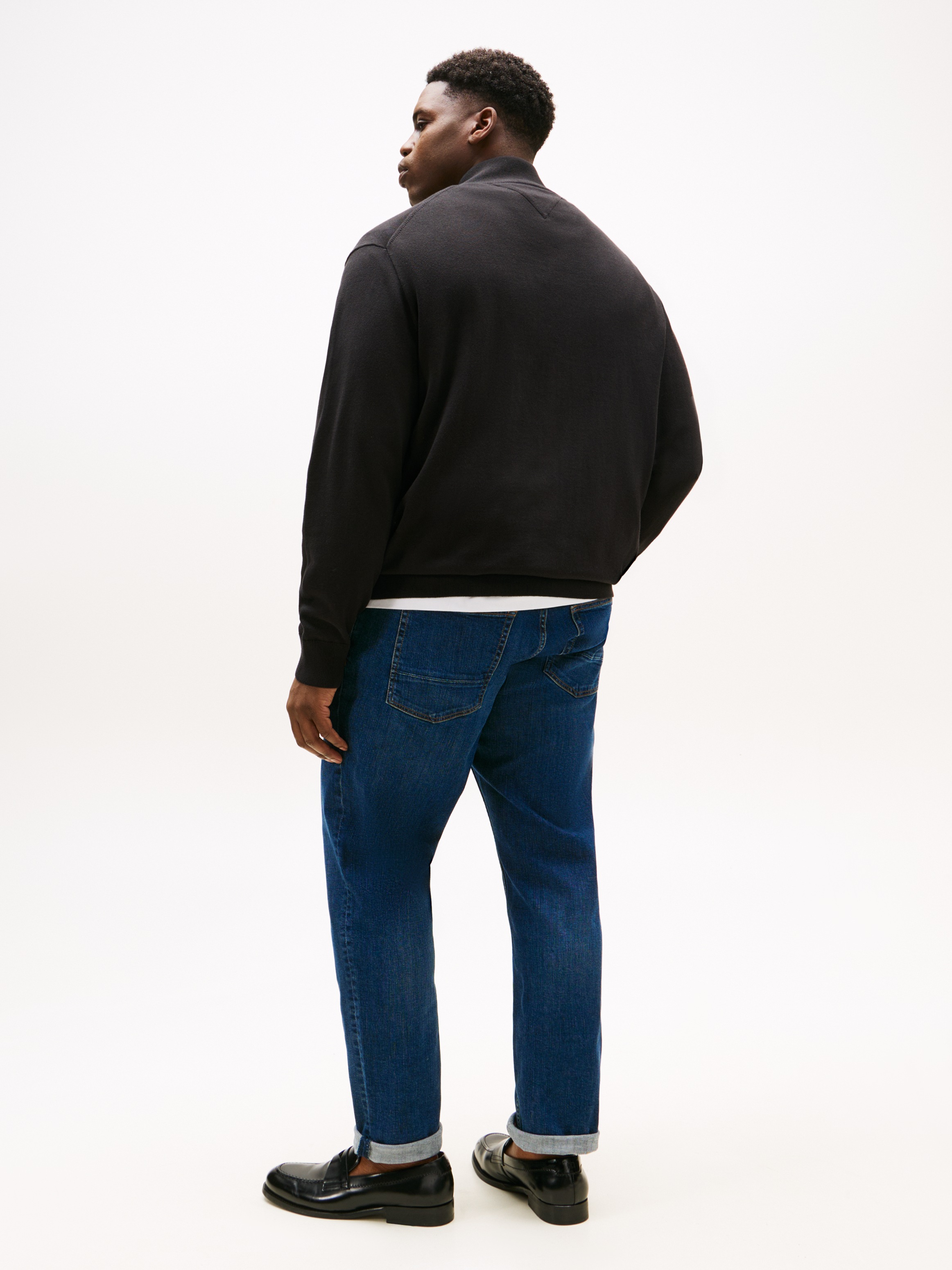 Tommy Hilfiger Big & Tall Stehkragenpullover »BT-ESSENTIAL COTTON ZIP MOCK-B«, Großen Größen