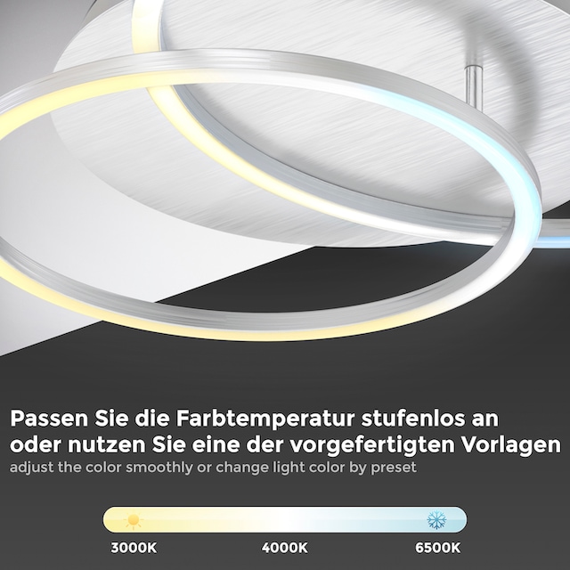 B.K.Licht LED Deckenleuchte mit Fernbedienung. LED mit 32 Watt, 3.680lm,  3.000 - 6.500K dimmbar, inkl. Nachtlicht, Timer, Memoryfunktion online  kaufen | mit 3 Jahren XXL Garantie