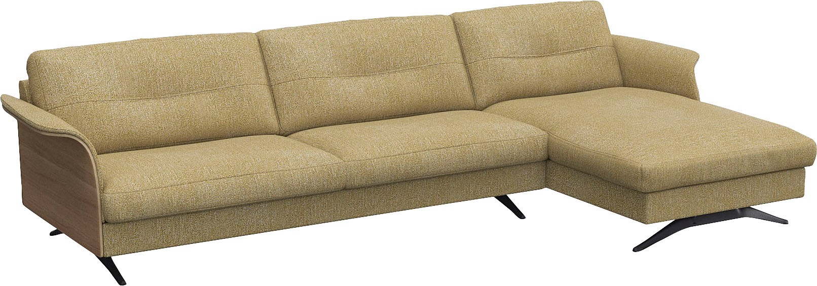 FLEXLUX Ecksofa »Glow, super bequem durch hochwertigem Sitzaufbau mit Federkern, L-Form«, Modernes skandinavisches Design