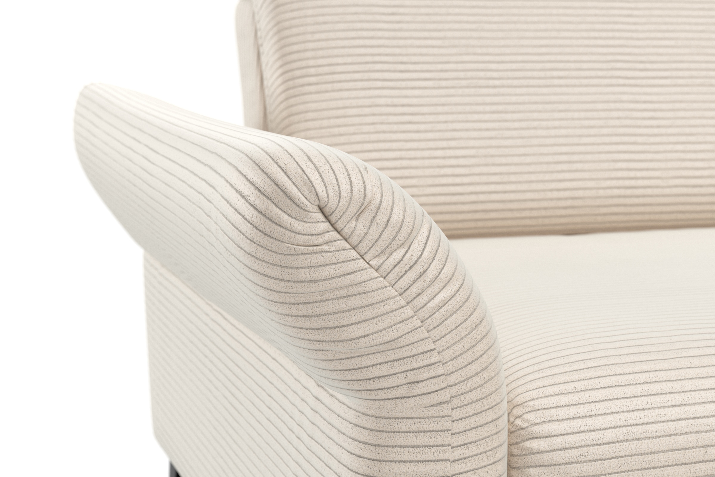 INOSIGN Ecksofa »Coco L-Form« Sitztiefen-, Arm- und Kopfteilverstellung, Cord-Bezug, Fußhöhe 15 cm