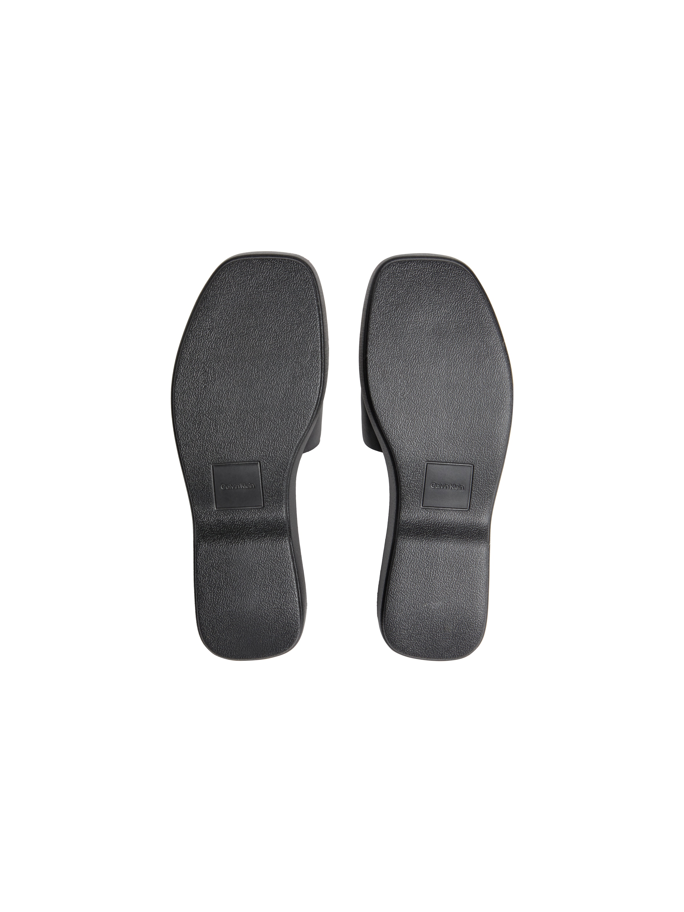 Calvin Klein Pantolette »FLATF SNDL LTH MG«  Strandschuh, Sommerschuh, Flat, Plateauschuh mit CK-Logo