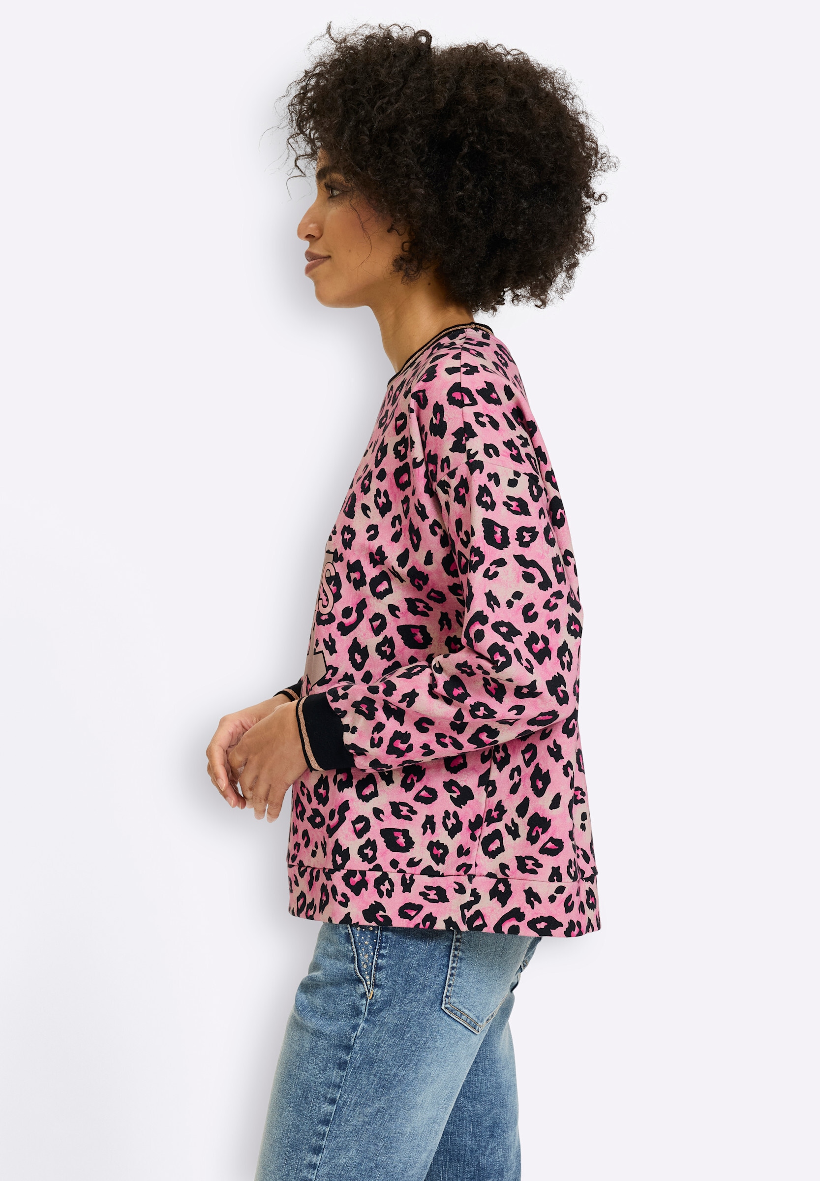 heine Sweatshirt »Sweatshirt Sweatshirt mit Leo-Print«

