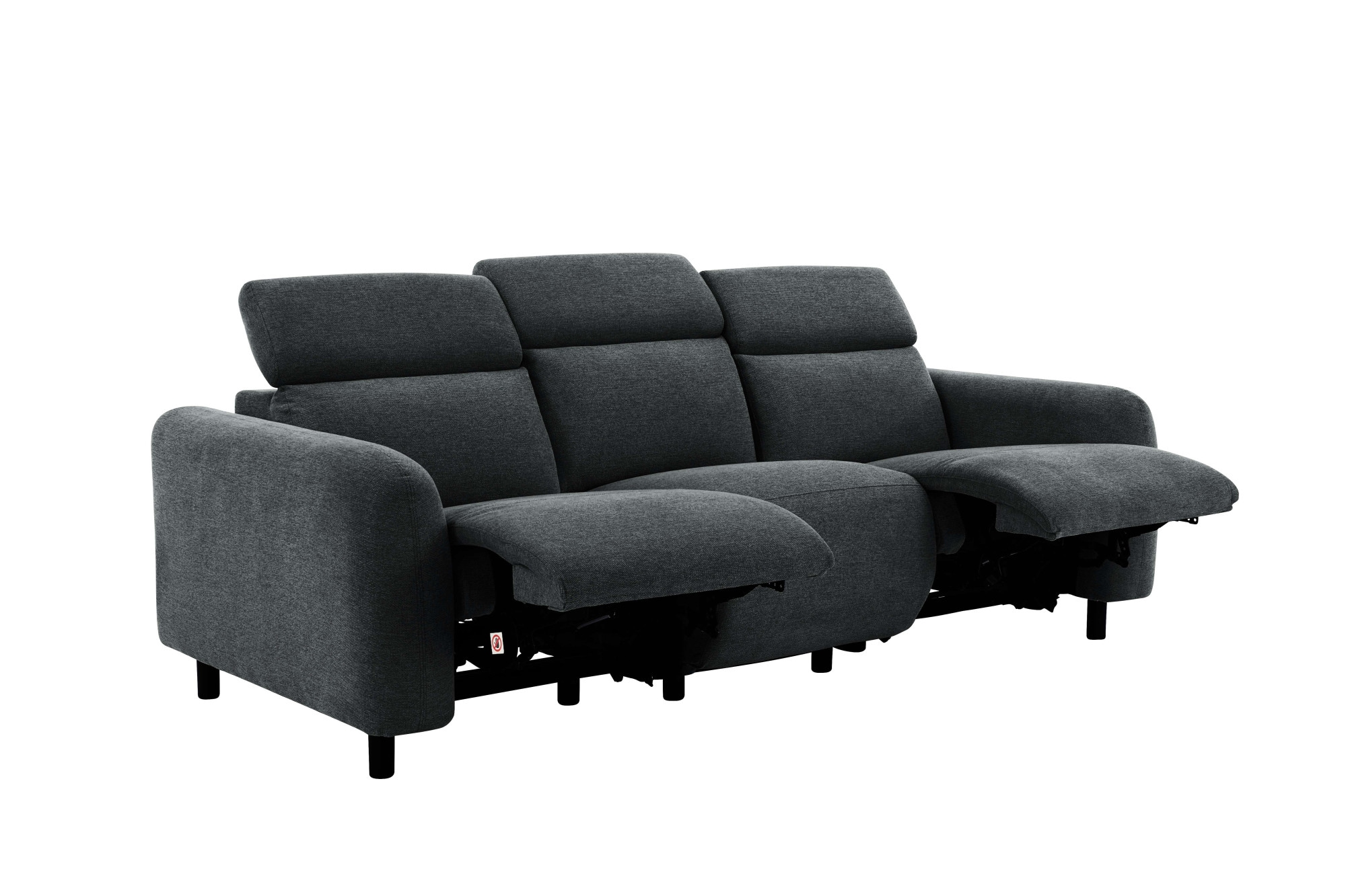 Home affaire 3-Sitzer »SKAANE Struktur-Sofa, 229 cm, manuelle-u. elektrische Relaxfunktion«, Relax-Funktion in 2 Sitzen, Kopfteilverstellung, Federkernpolsterung