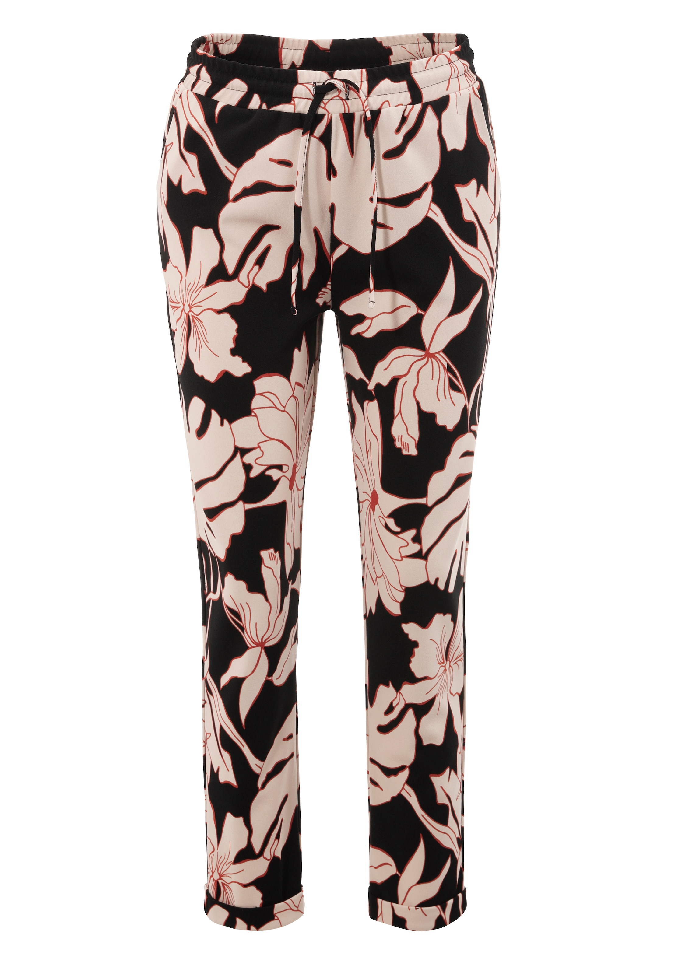 Aniston SELECTED Schlupfhose, mit großflächigem und abstraktem Blumenmuster