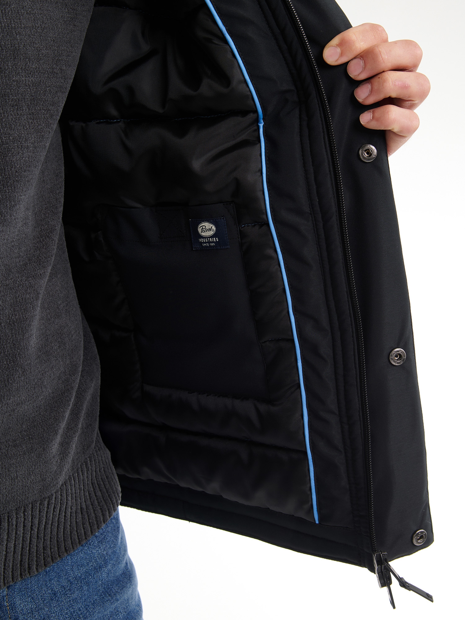 Petrol Industries Funktionsparka mit Kapuze mit Logo Stickerei