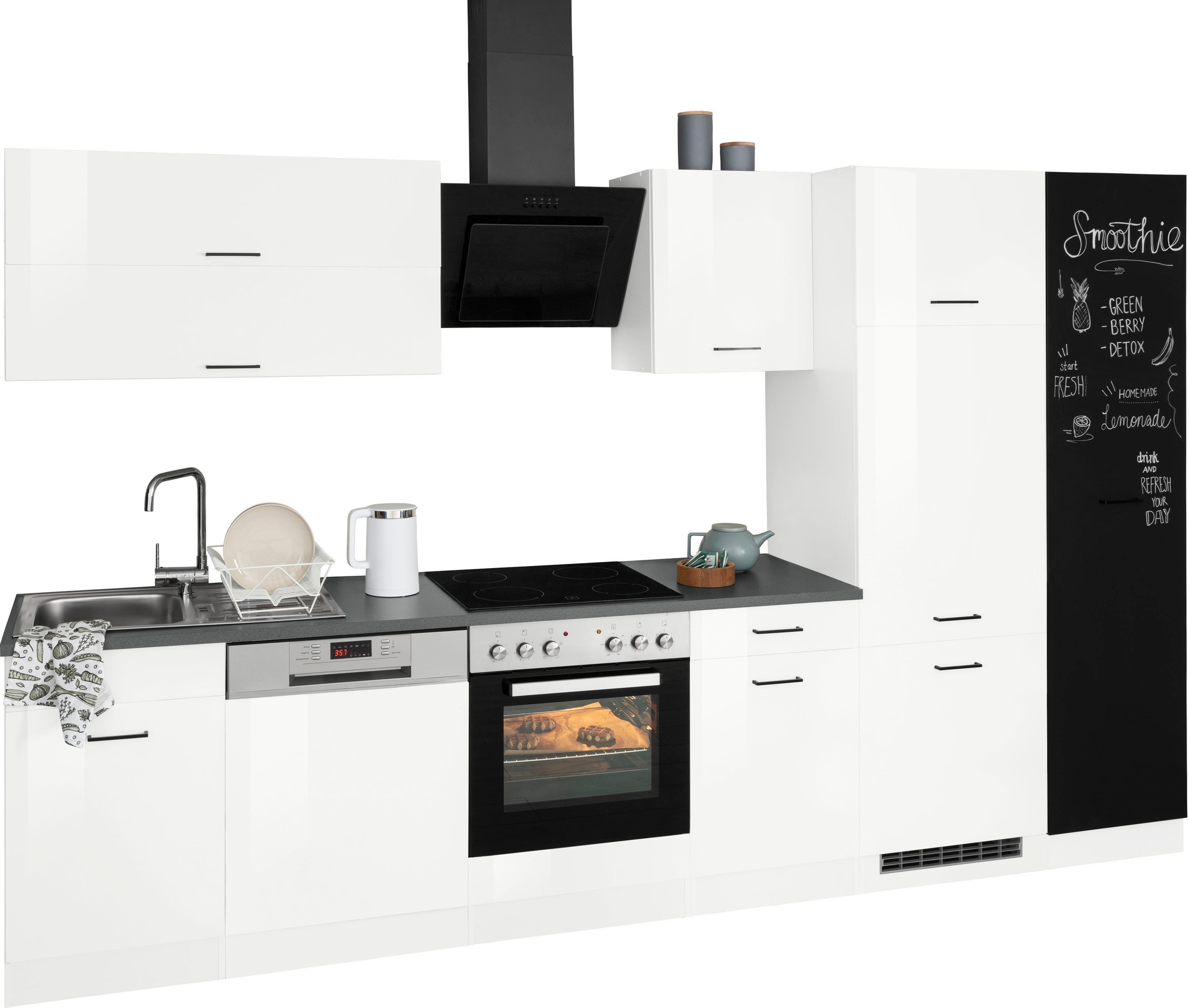 KOCHSTATION Küchenzeile »KS-Trier« ohne E-Geräte, Breite 330 cm