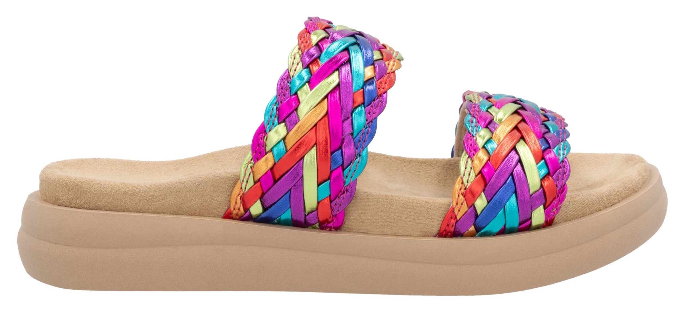 Remonte Pantolette, Plateau, Bequemschuh, Sommerschuh mit Riemchen in Flechtoptik