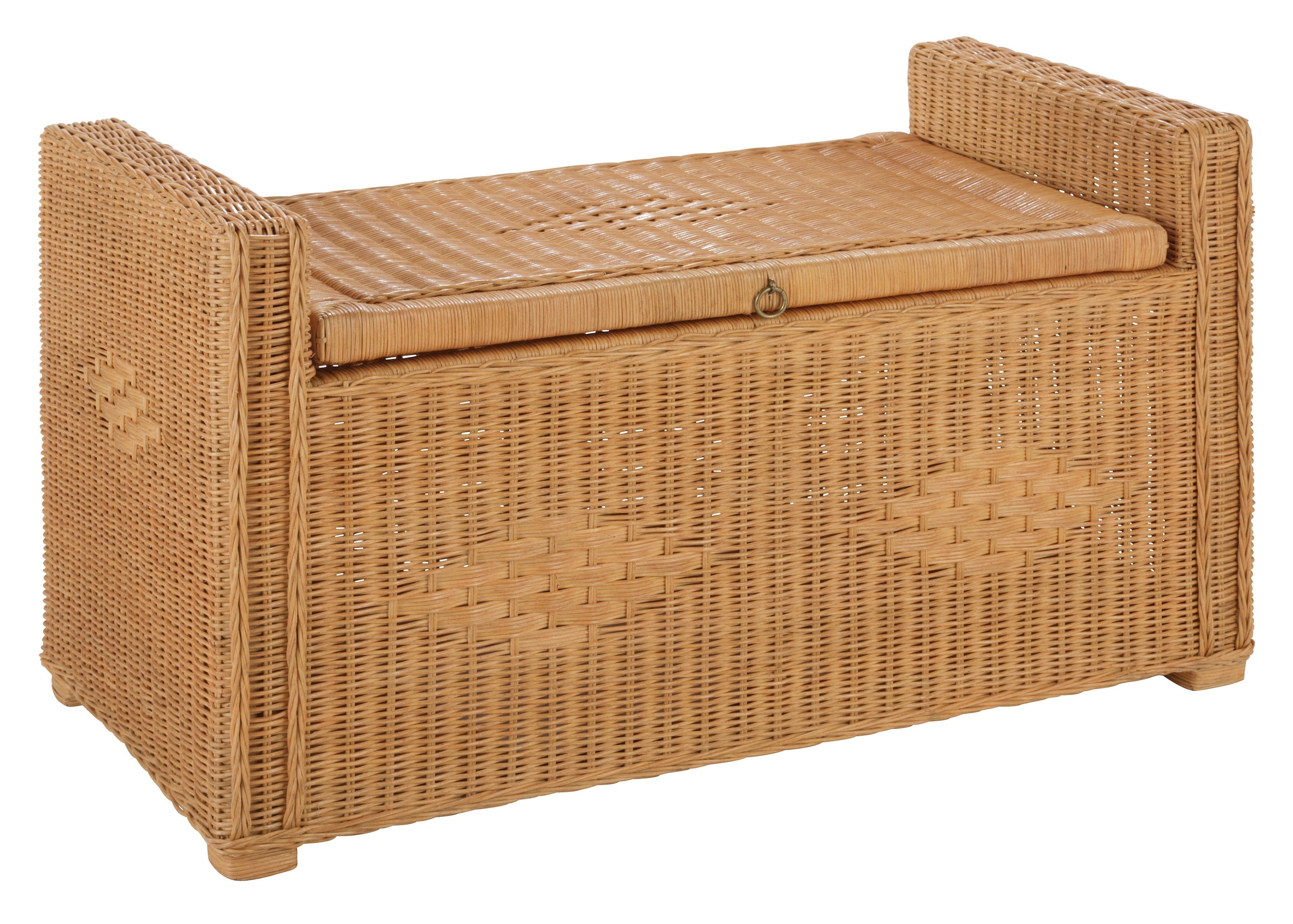 Home affaire Sitztruhe »Schönerempfang, TOPSELLER!«, (Rattan-Bank), Belastbar bis max. 80 Kg, mit Stauraum