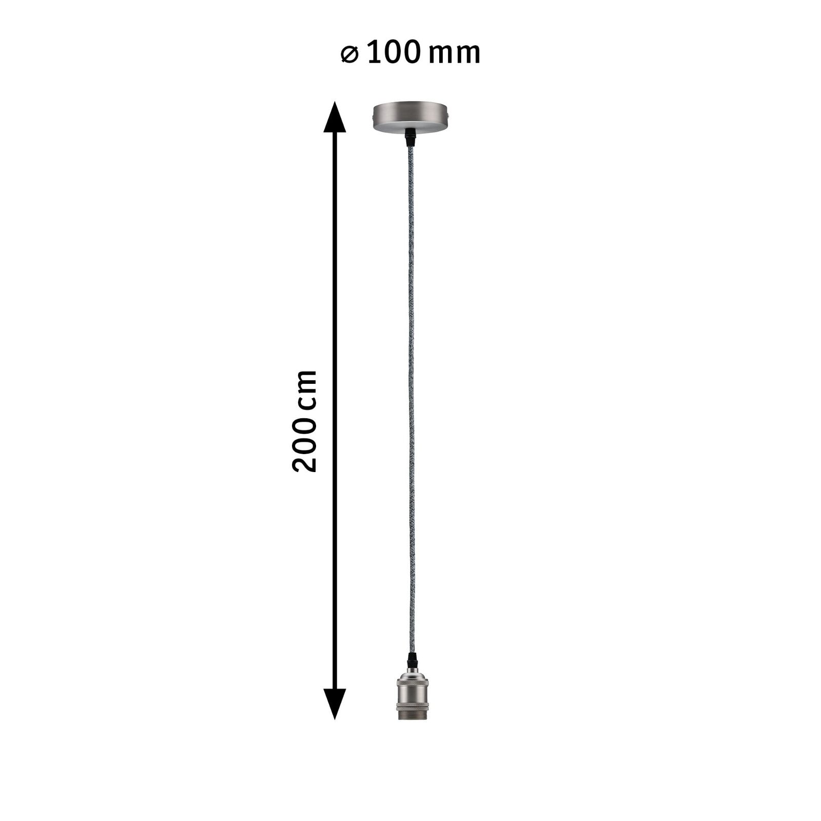 Paulmann Pendelleuchte »Neordic Eldar max. 1x60W Nickel gebürstet 230V Metall«, 1 flammig, Leuchtmittel E27 | ohne Leuchtmittel, E27