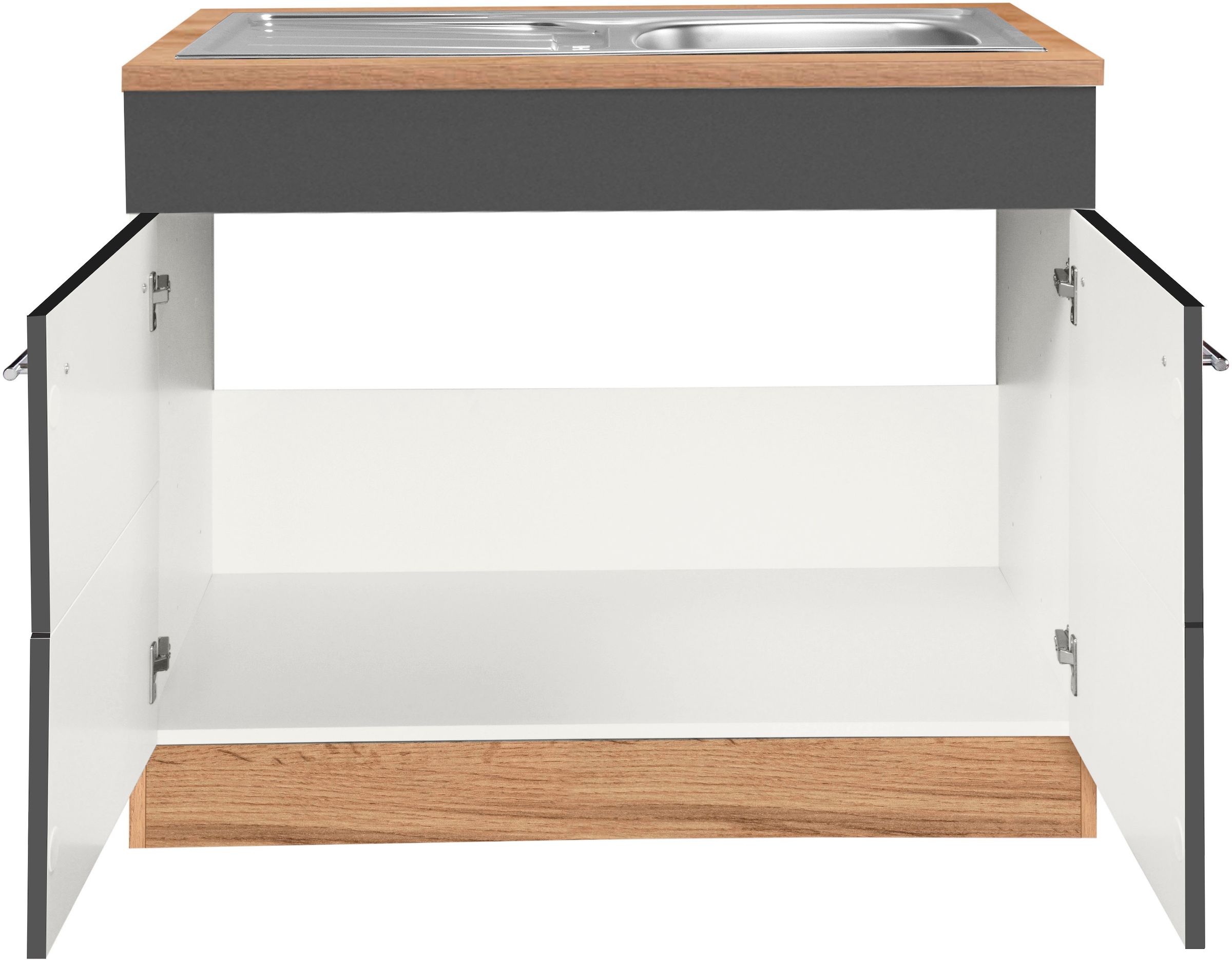 HELD MÖBEL Spülenschrank »Wien«, Breite 100 cm, inkl. Einbauspüle