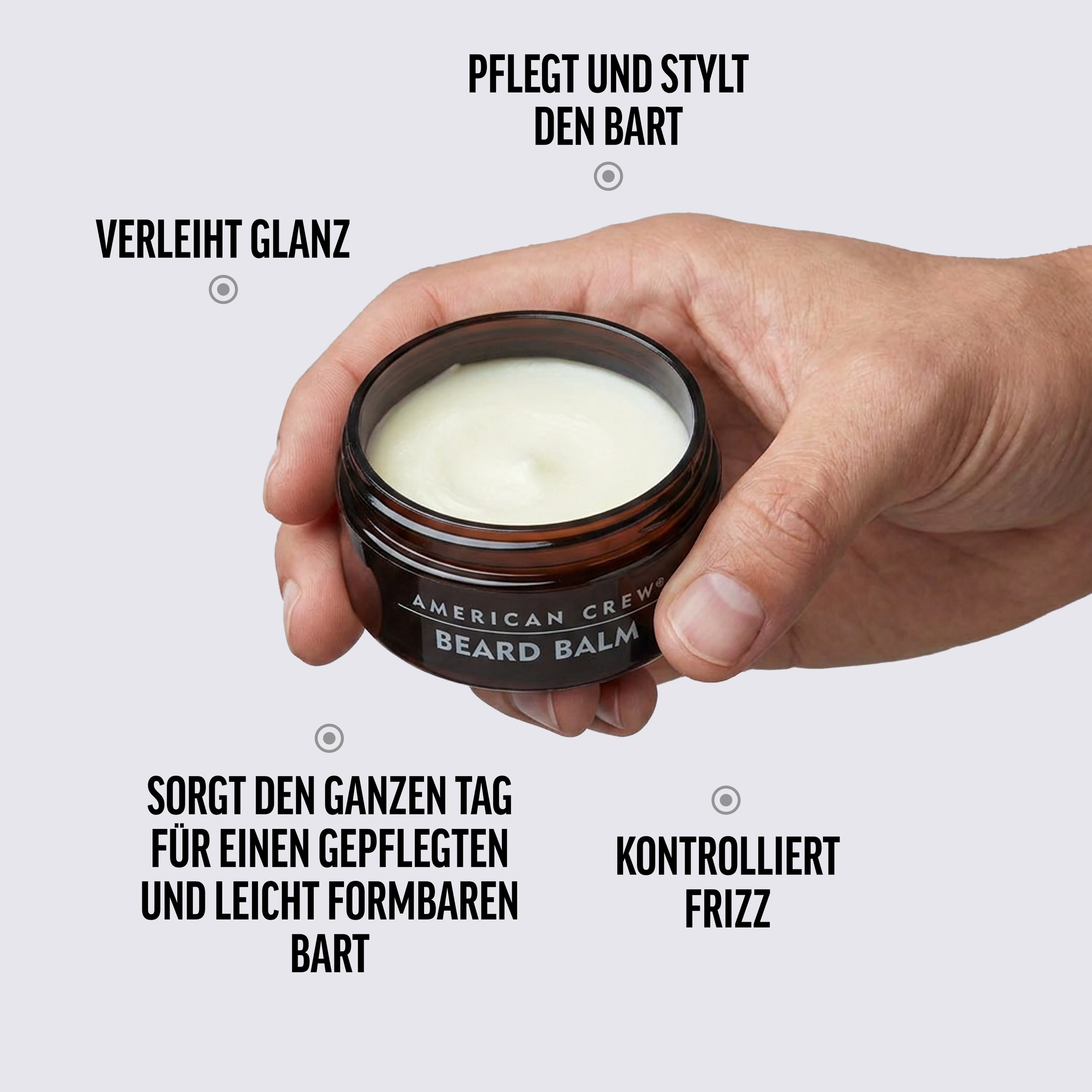 American Crew Bartbalsam »BEARD BALM« pflegt den Bart, entfernt Schmutzrückstände, mit frischem Duft