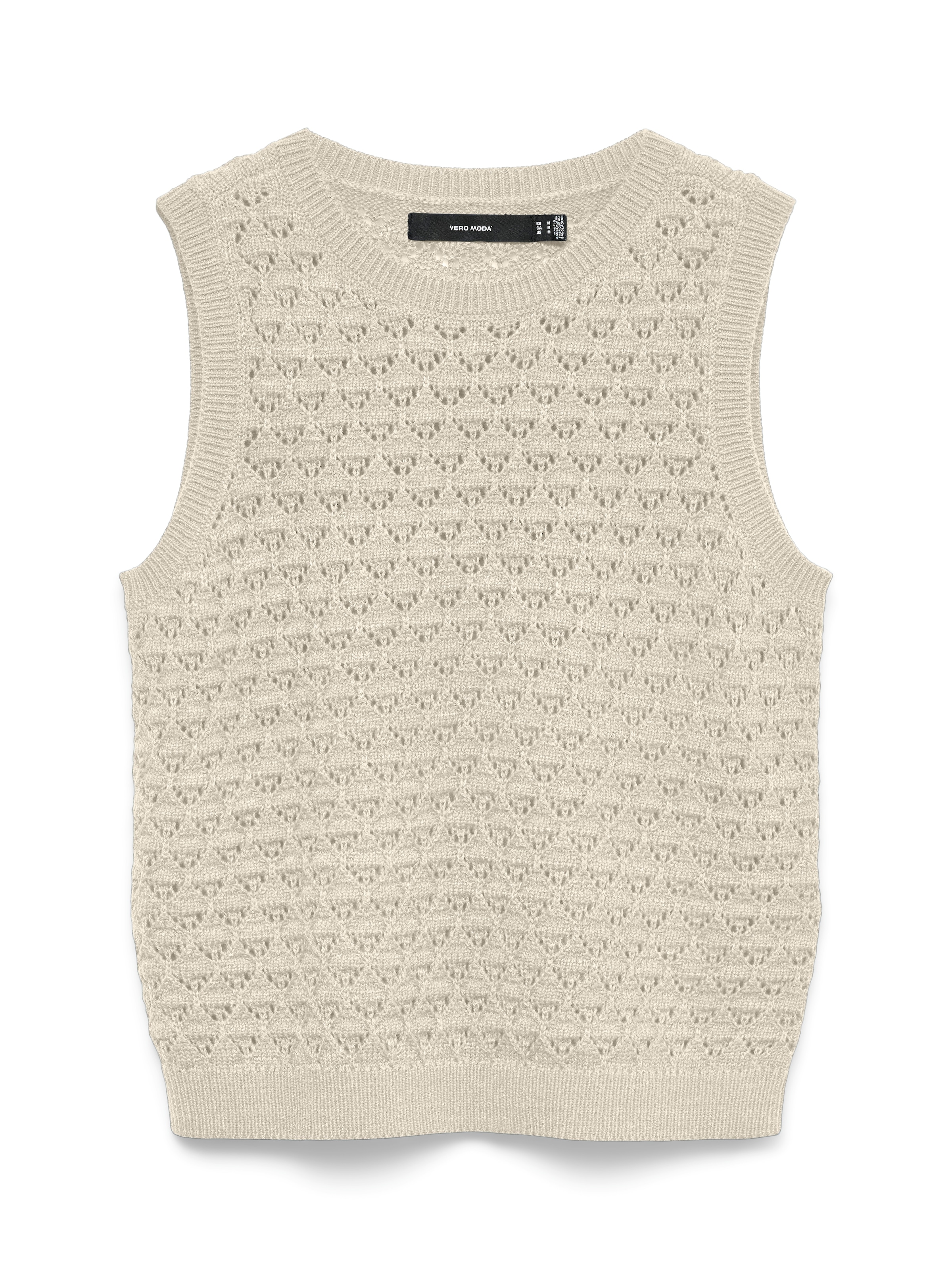 Vero Moda Stricktop »VMJAQUELINE SL O-NECK TOP BOO« mit zartem Ajourmuster