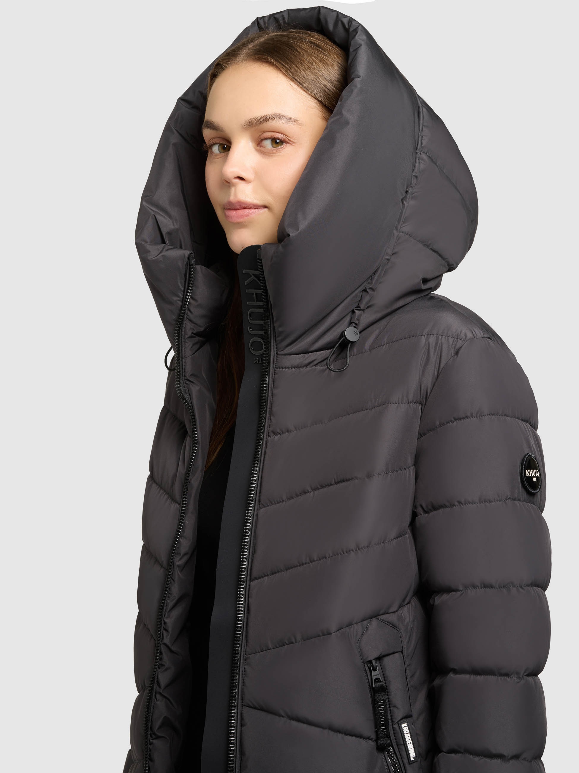 khujo Steppmantel »ENEF« Taschenbeutel mit Fleece