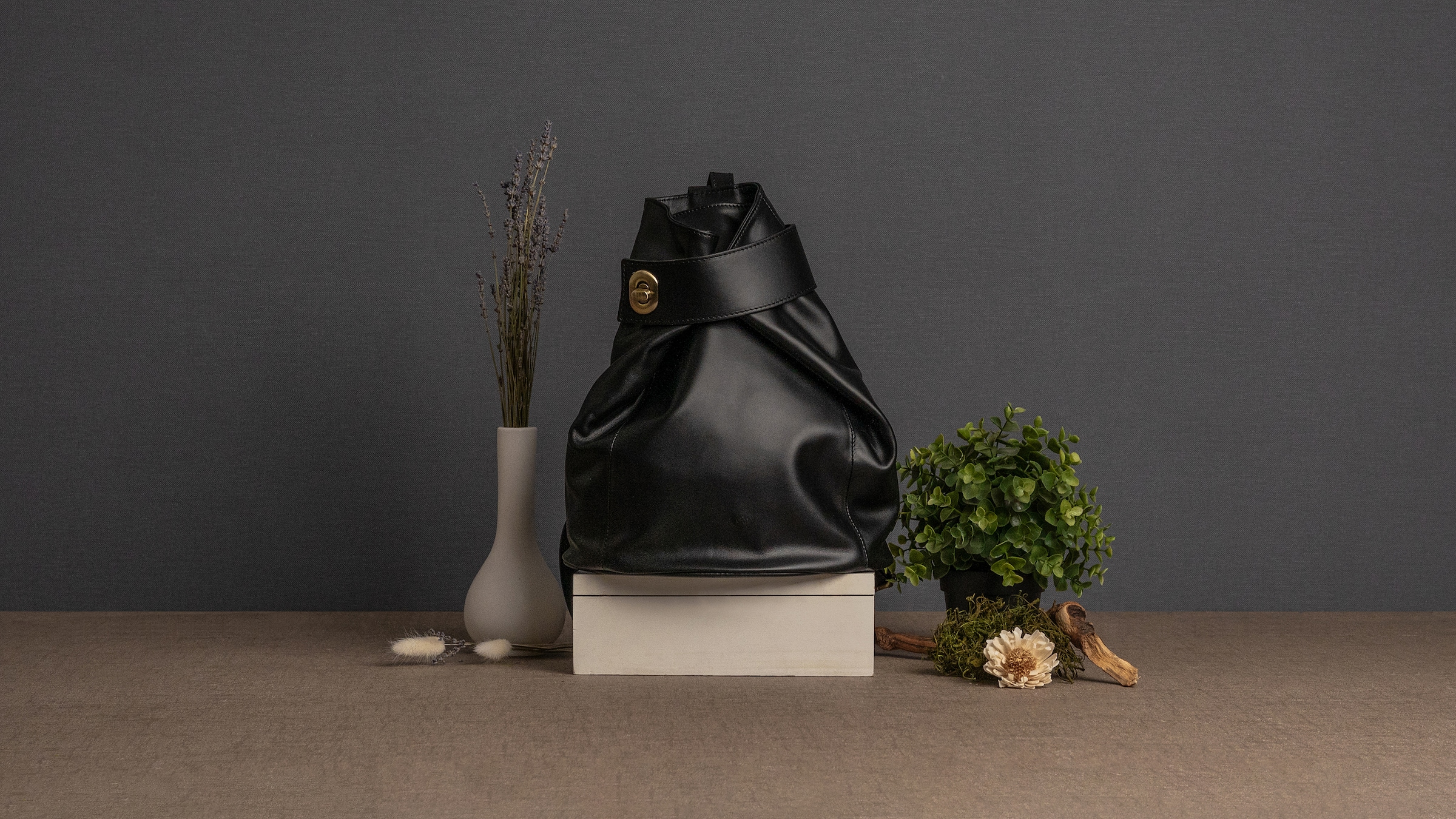 Piké Cityrucksack, echt Leder, Made in Italy