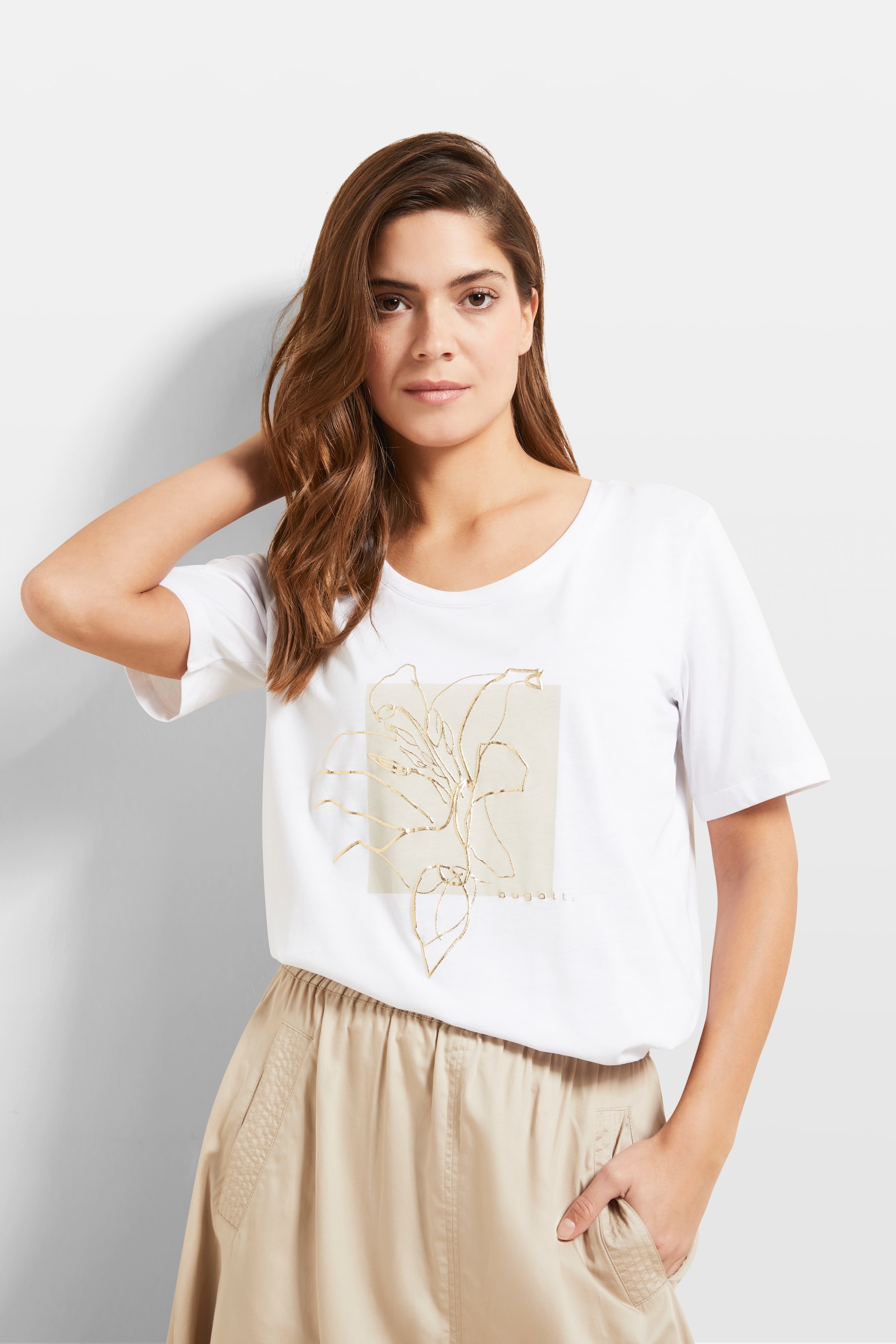 T-Shirt, mit floralem Print