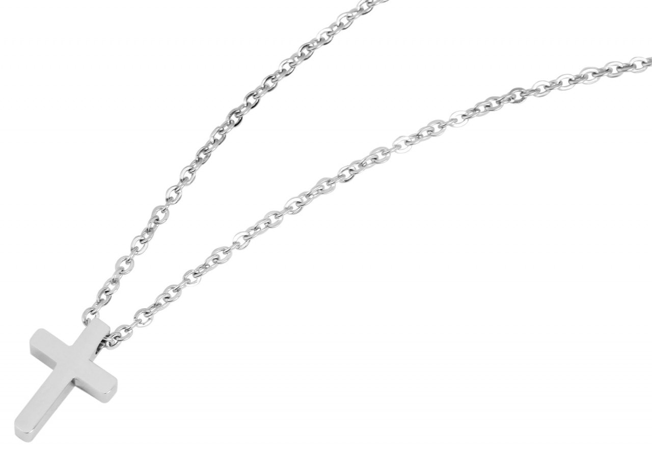 Adelia´s Kette mit Anhänger »Adelia's Herren Edelstahl Ankerkette Halskette mit Anhänger Kreuz 43 cm + 5.0 cm«