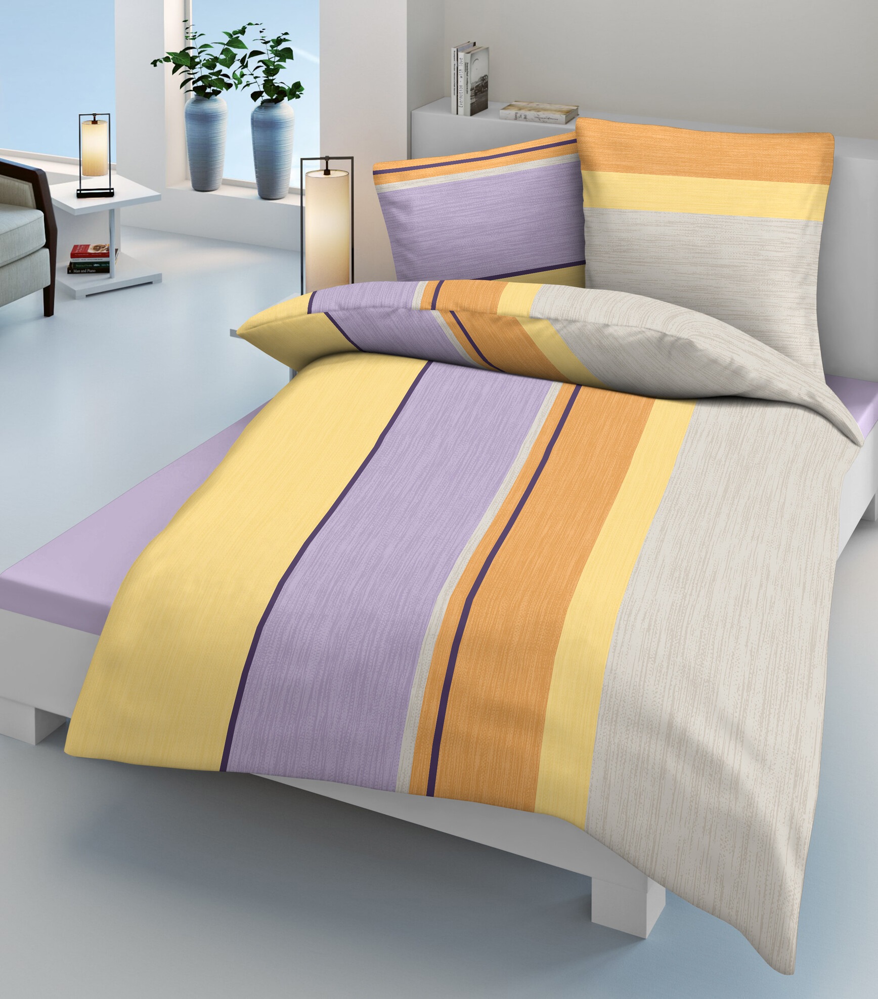 MOONLIGHT Bettwäsche »Brezza, Soft-Seersucker, 100 % Baumwolle«