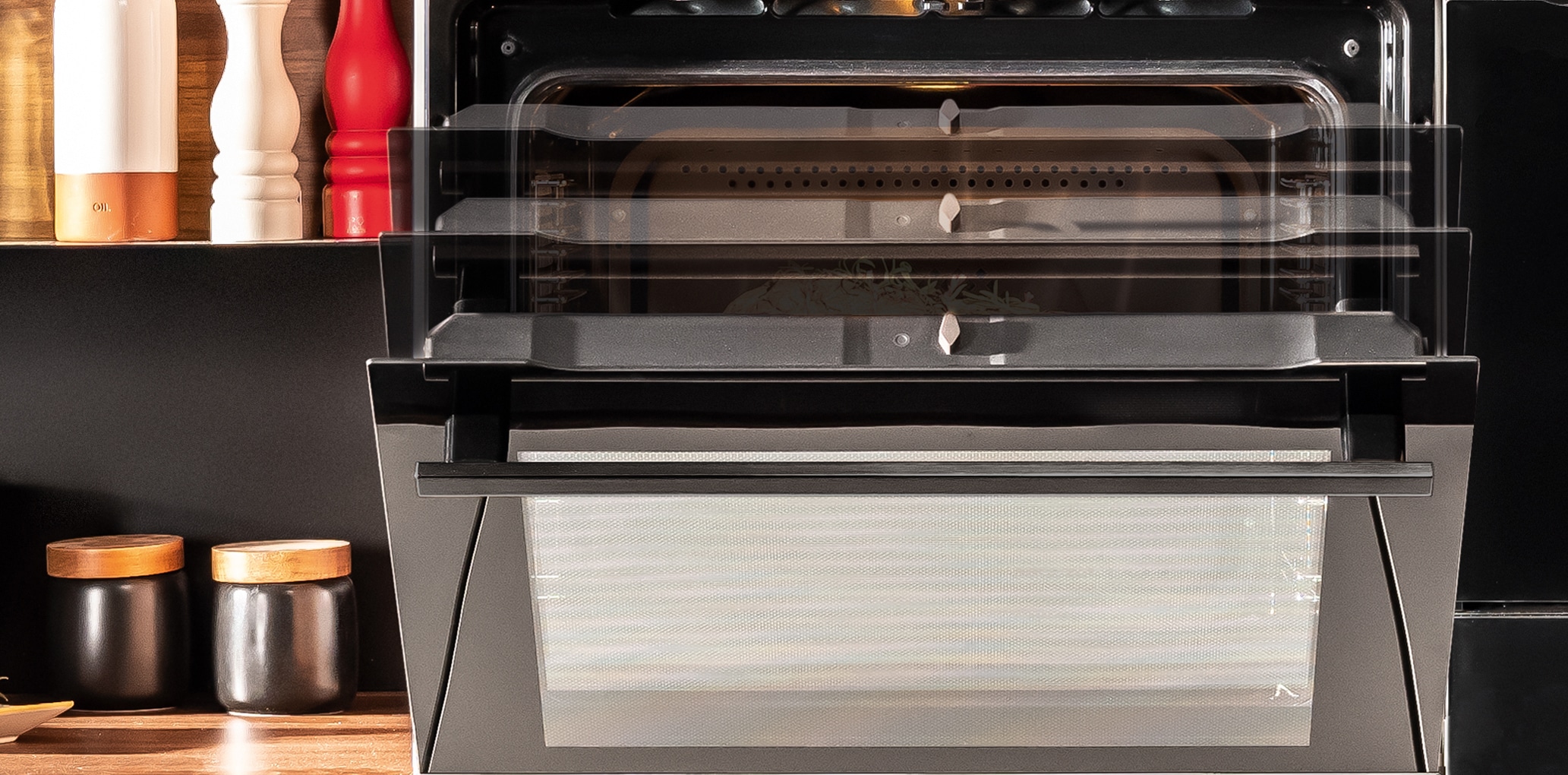 Amica Dampfbackofen  »EBSX 949 610 S«, mit Teleskopauszug nachrüstbar, Steam Clean, Extra großer Ofen mit 2 Auszügen, Backbleche gleiten sicher heraus.