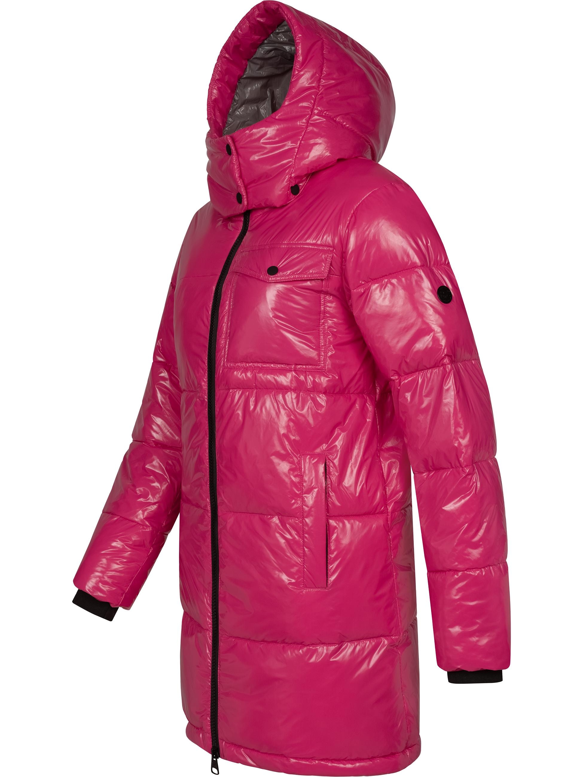 Ragwear Wintermantel »Wintermantel Roobie Long«, super stylischer, gänzender Damen Steppmantel