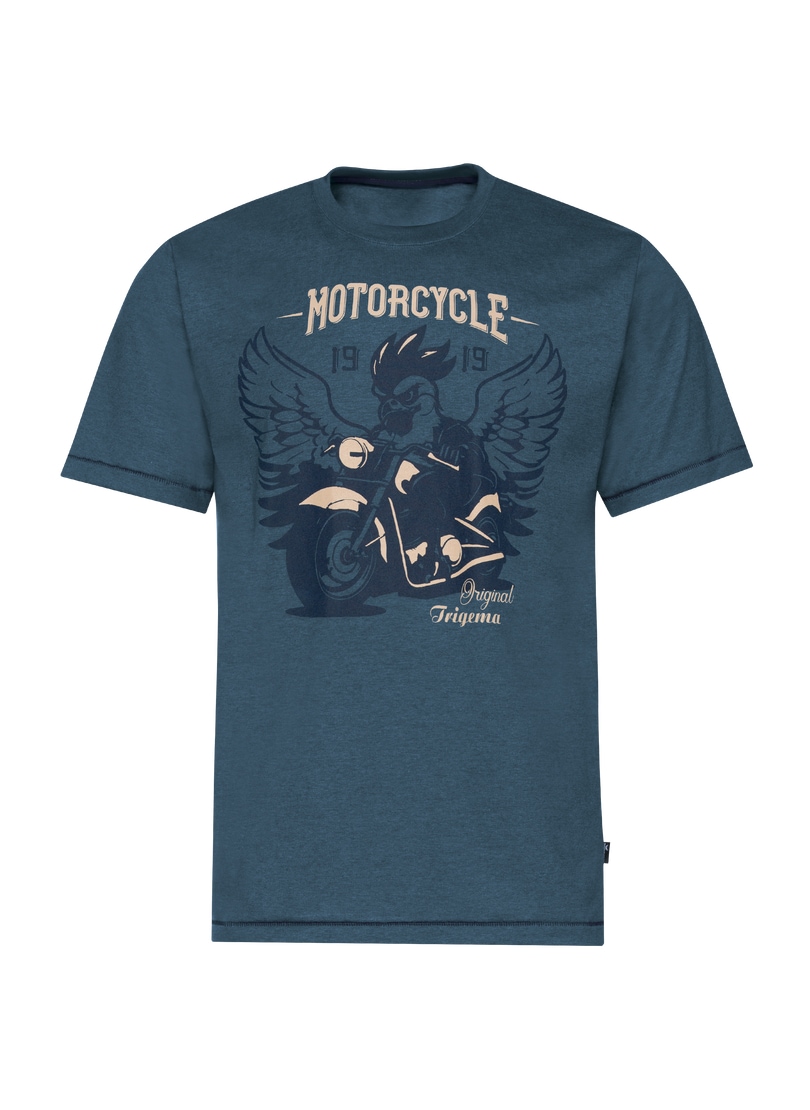 Trigema T-Shirt »TRIGEMA T-Shirt mit großem Motorrad-Printmotiv«, (1 tlg.)