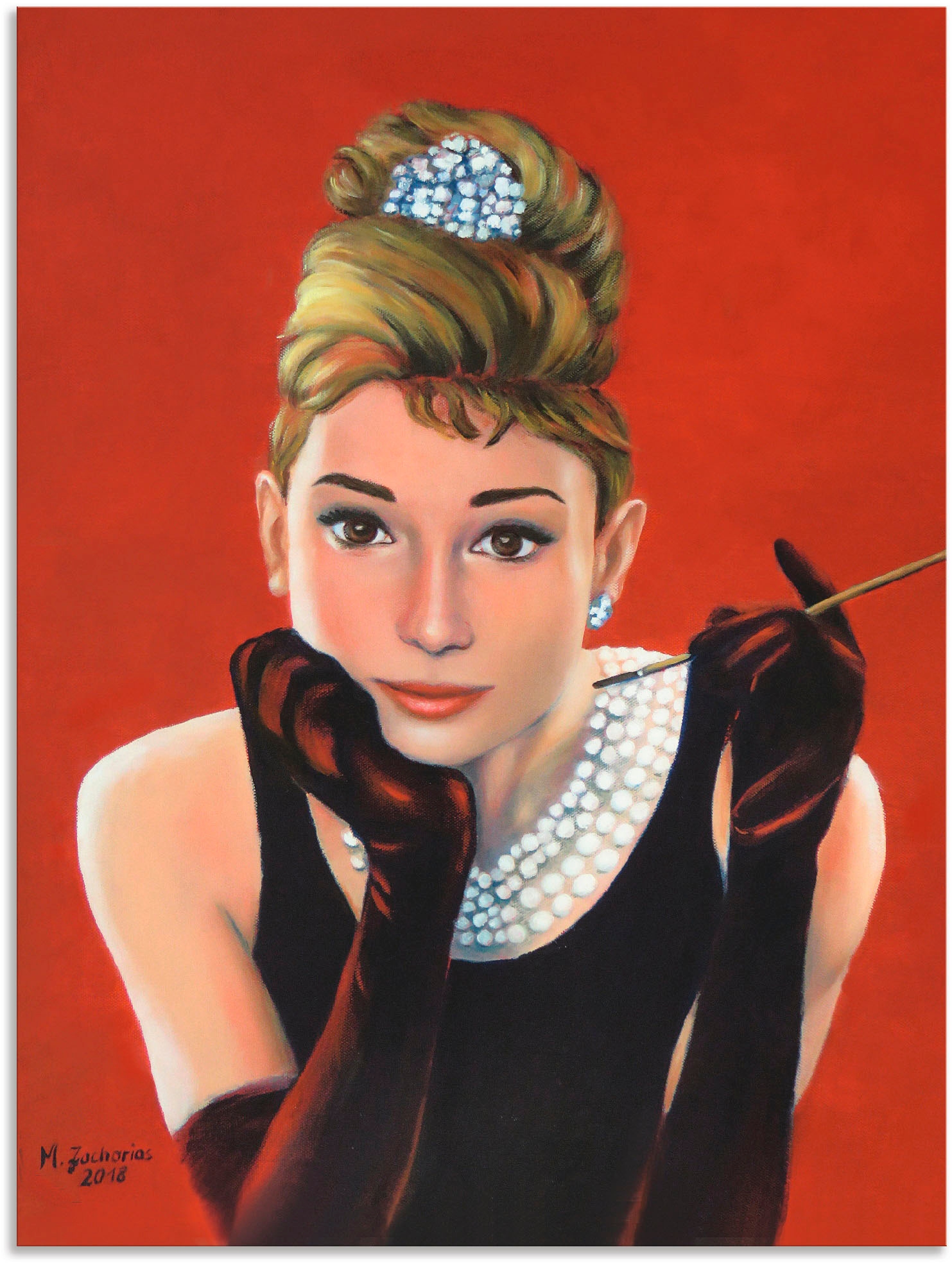 Artland Wandbild »Audrey Hepburn bestellen in Leinwandbild, als Stars, Größen Alubild, bequem St.), (1 oder versch. Porträt«, Wandaufkleber Poster