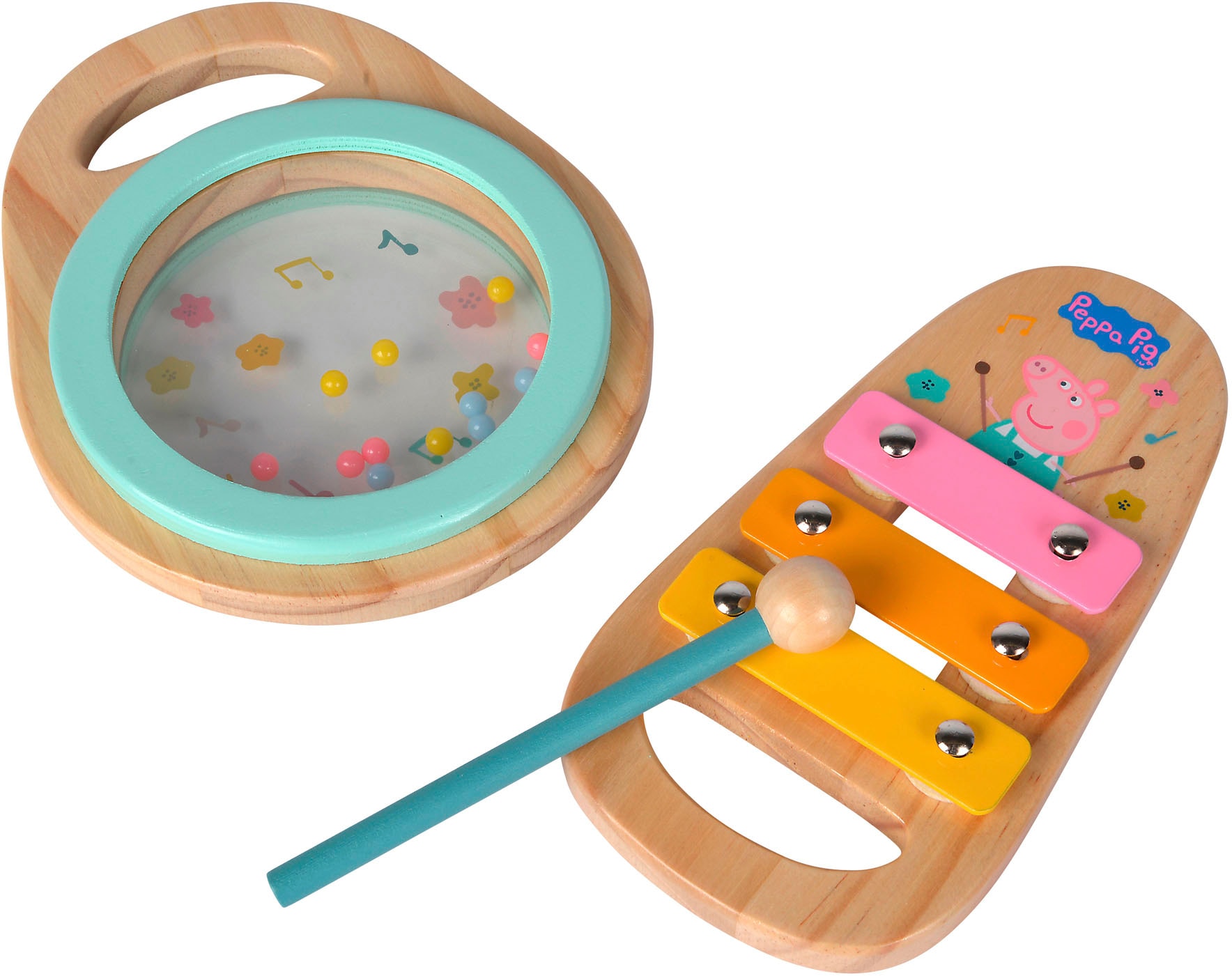 Spielzeug-Musikinstrument »Peppa Pig Holz-Musikset, 2-tlg.«, (Set, 2 tlg.)