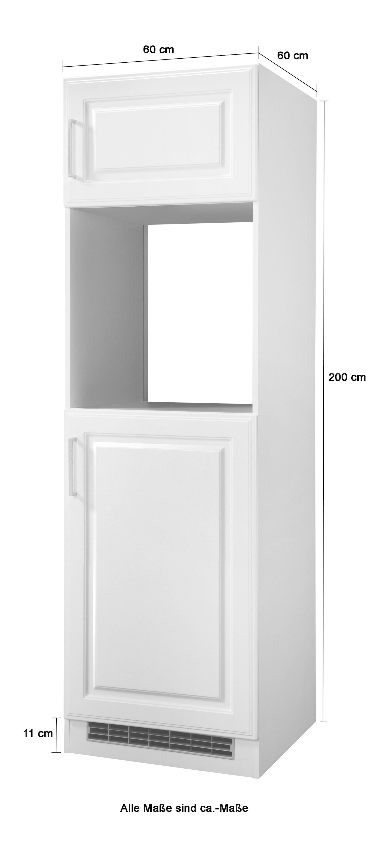 KOCHSTATION Backofen/Kühlumbauschrank »KS-Stockholm« hochwertige MDF-Fronten