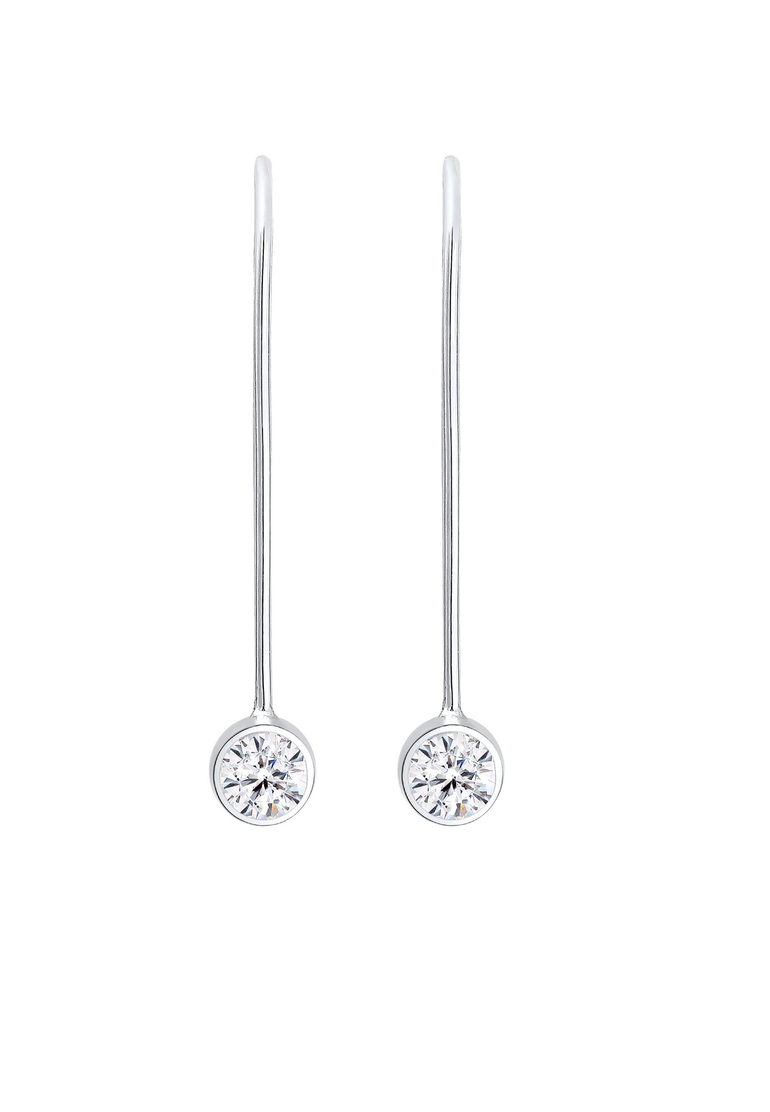Elli Paar Ohrhänger »Ohrringe Ohrhänger Glas Kristalle Weiß 925 Sterling Silber«