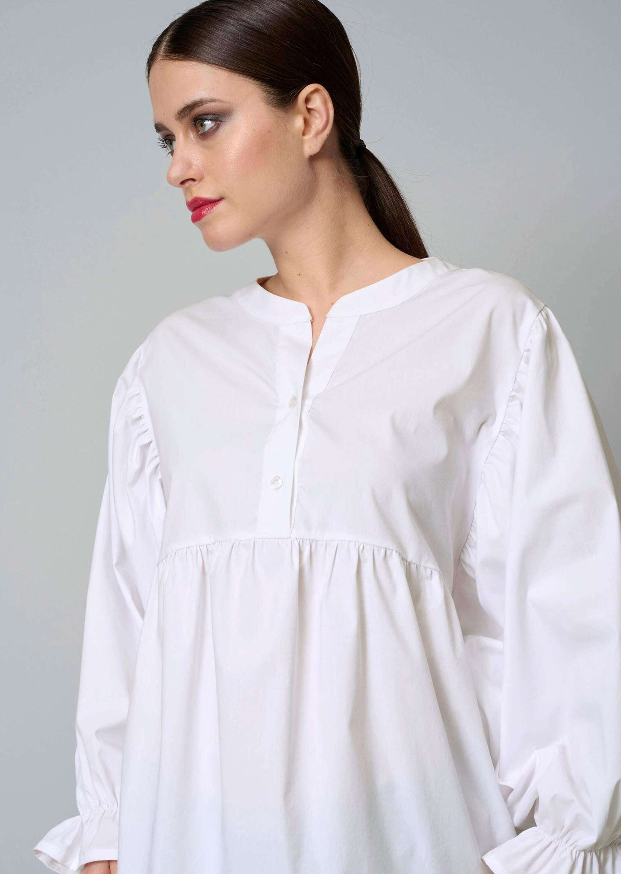 Alba Moda Schlupfbluse »Popelinebluse Popelinebluse mit Stehkragen«