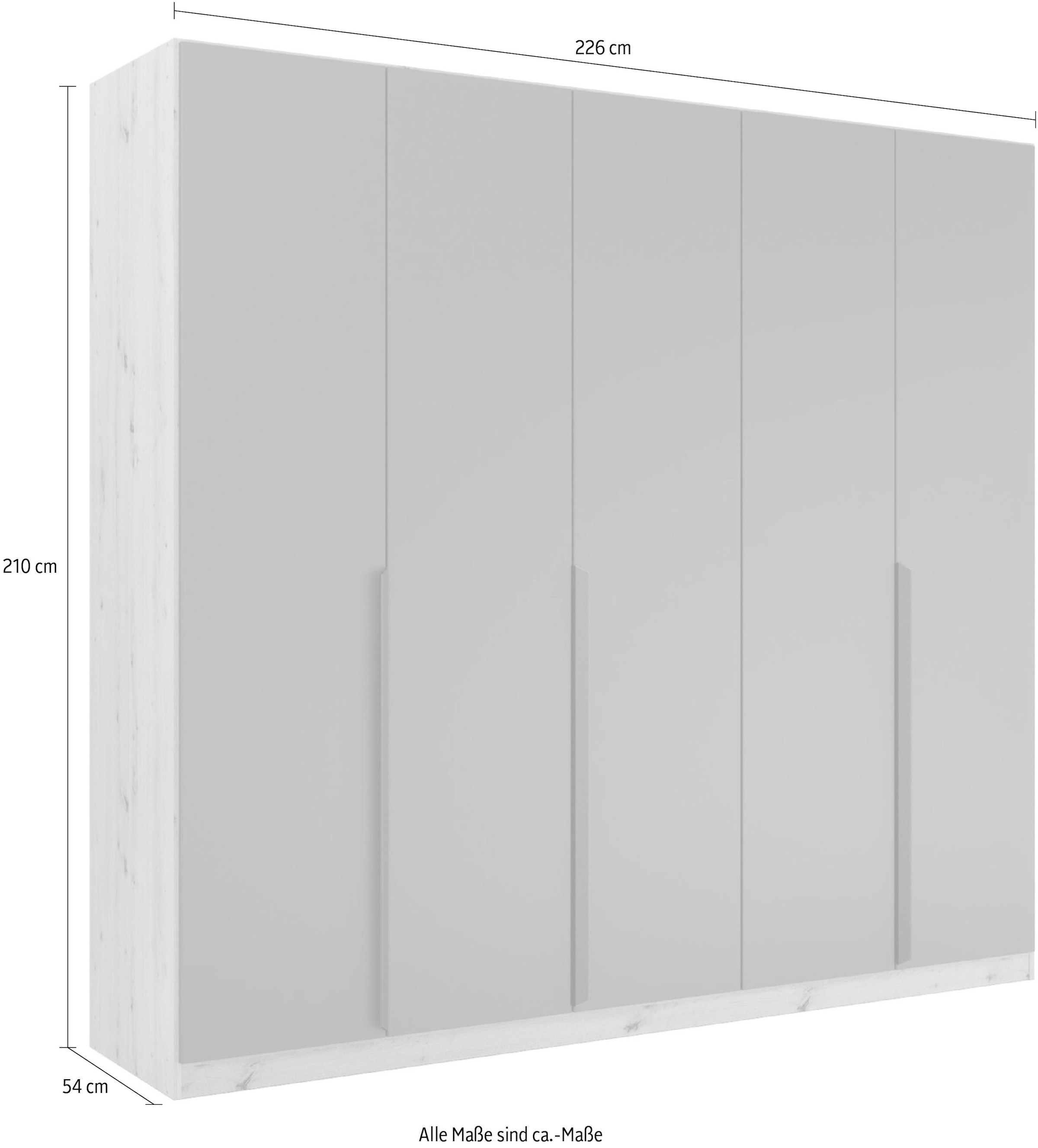 rauch Drehtürenschrank »Dark&Wood by Quadra Spin«, im Industrial Style mit Metallgriffstangen