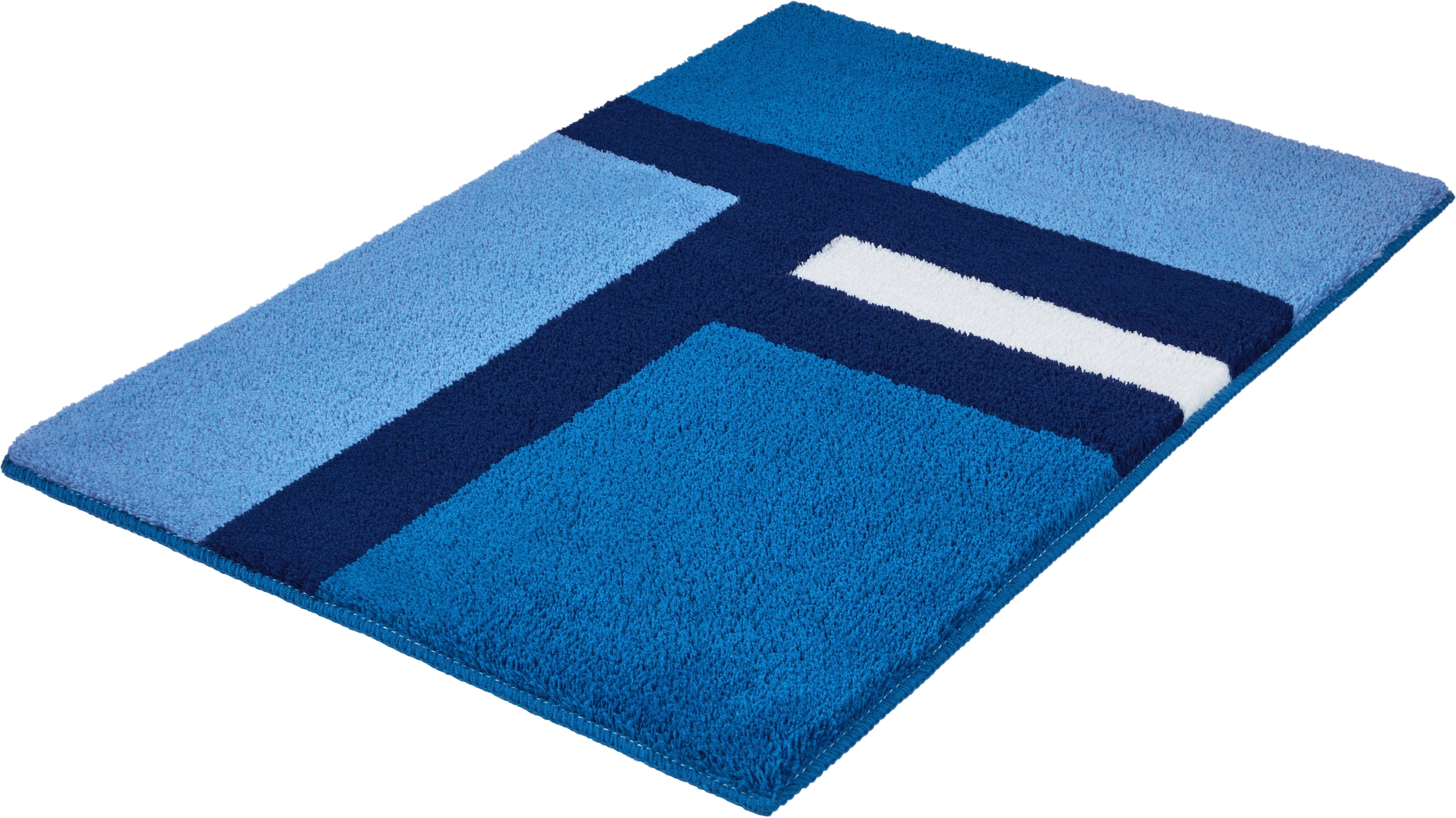 Kleine Wolke, Badematte »»Ariana«, Badvorleger, Badezimmer Teppich« Höhe 20 mm rutschhemmend beschichtet fußbodenheizungsgeeignet Geometrisches Design