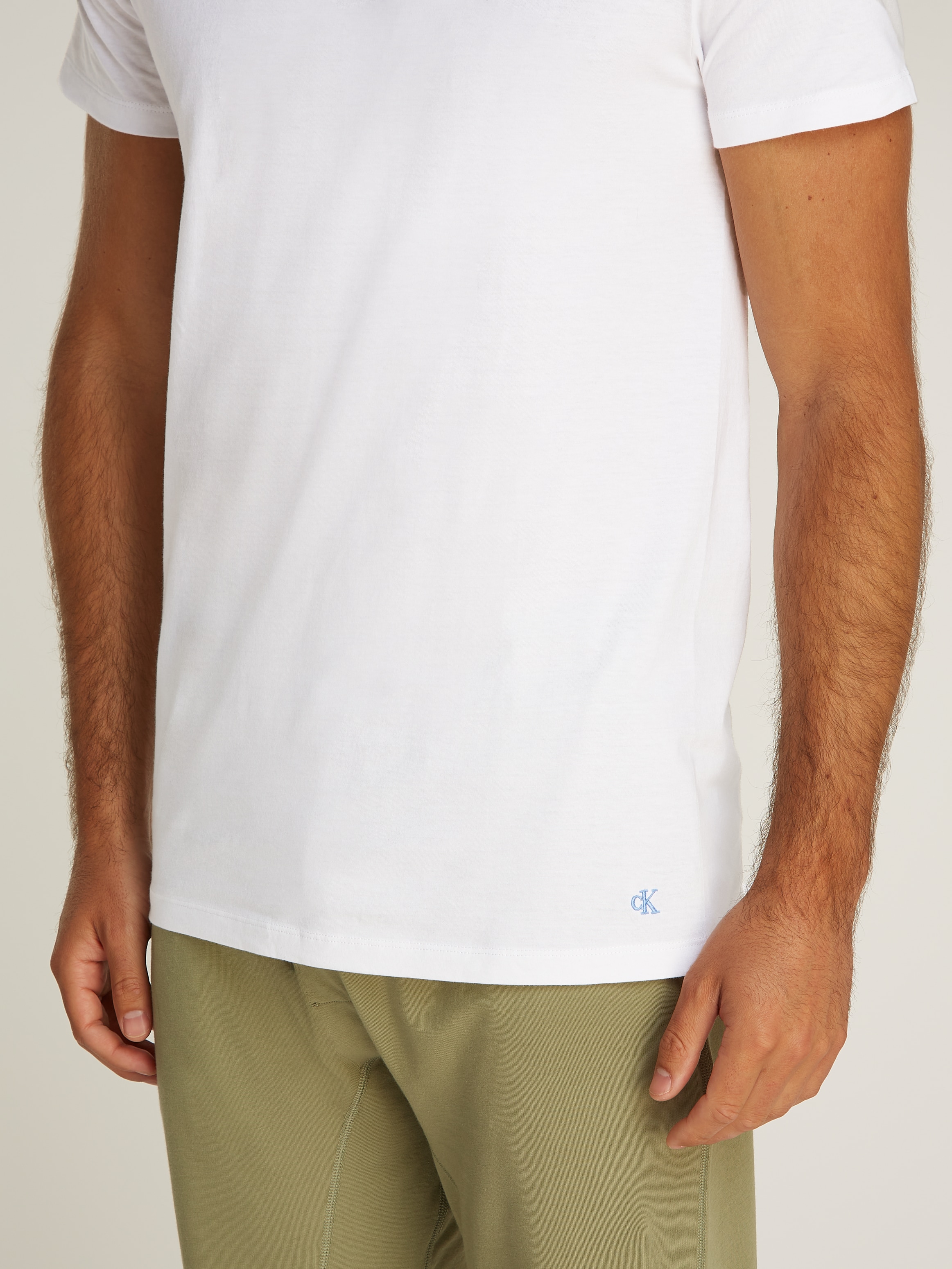 Calvin Klein Underwear T-Shirt »S/S CREW NECK 3PK«, (Packung, 3 tlg., 3er-Pack), mit Logostickerei