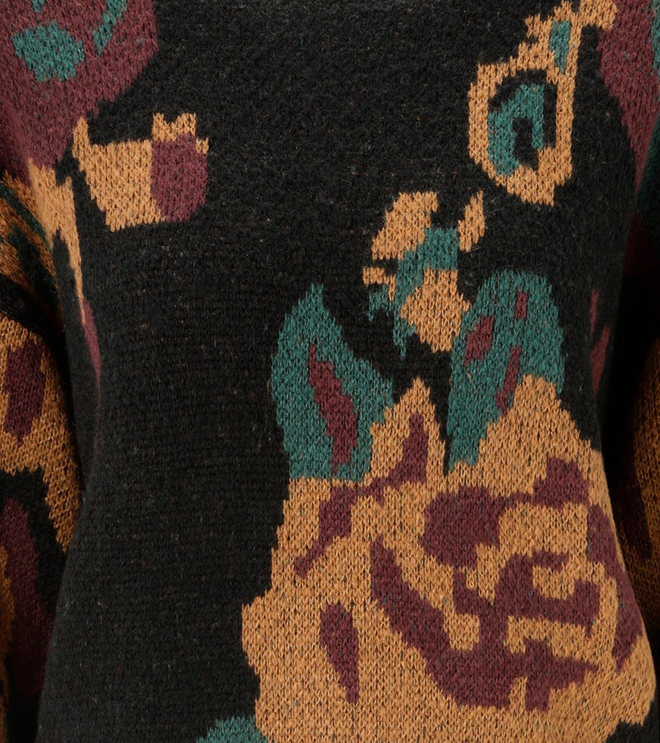 Aniston CASUAL Strickpullover mit großflächigen, eingestrickten Blüten - NEUE KOLLEKTION