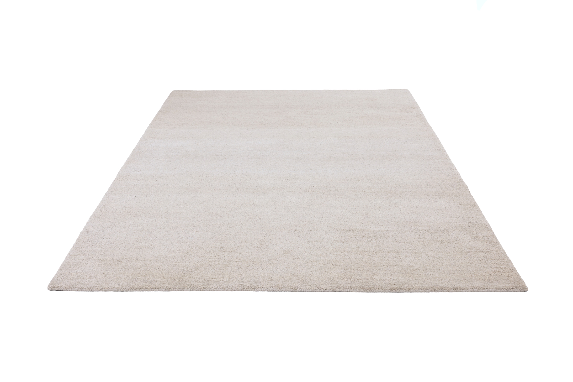 OTTO home Wollteppich »Gabbo Natur, Handgefertigt, Teppich, reine Wolle, meliert« rechteckig 14 mm Höhe reine Wolle, Uni, Wohnzimmer, Schlafzimmer, Esszimmer
